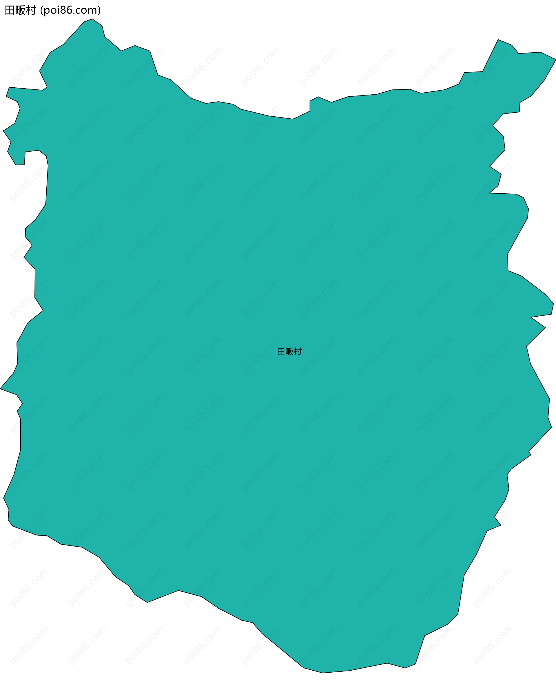 田畈村边界地图