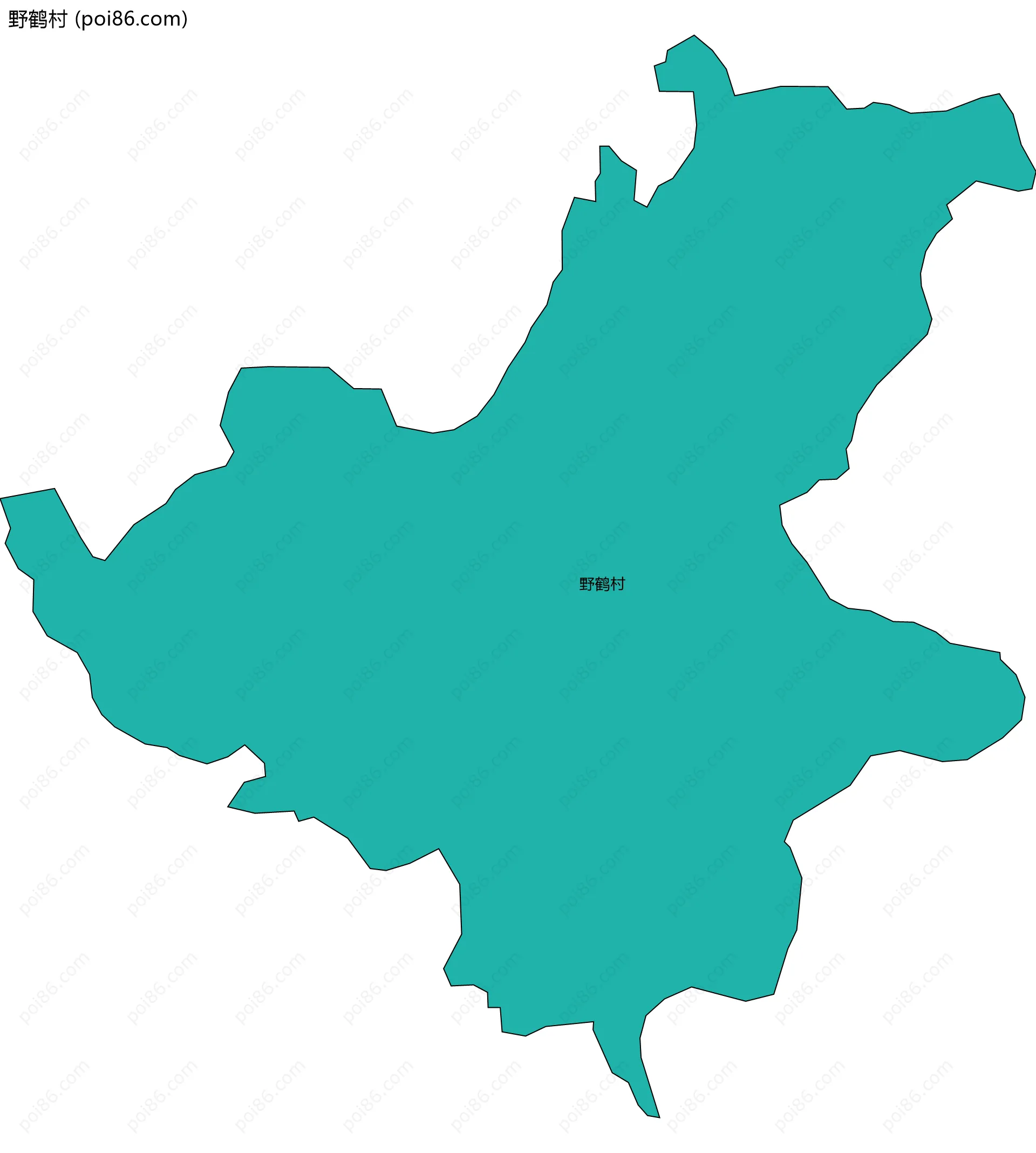 野鹤村边界地图