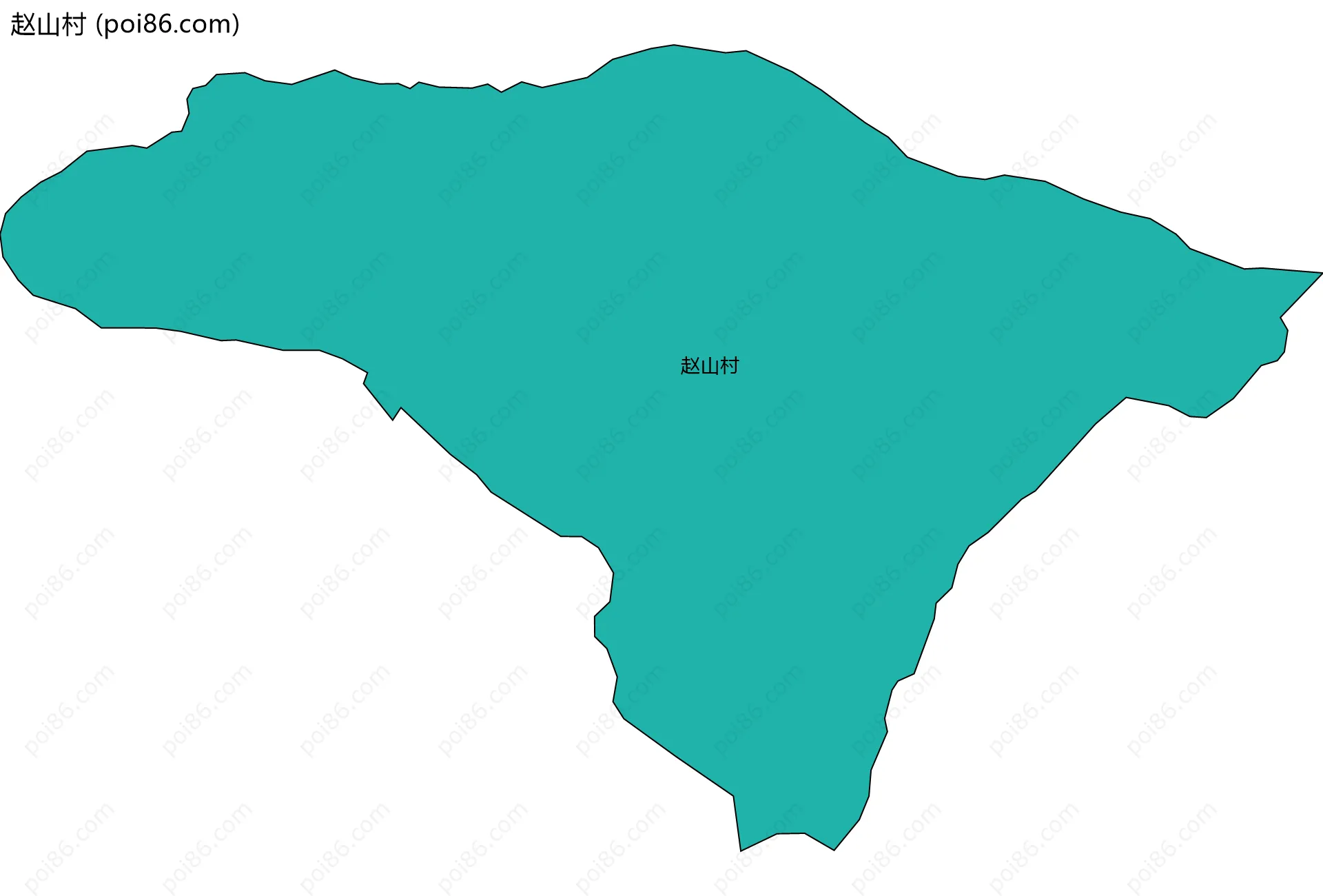 赵山村边界地图