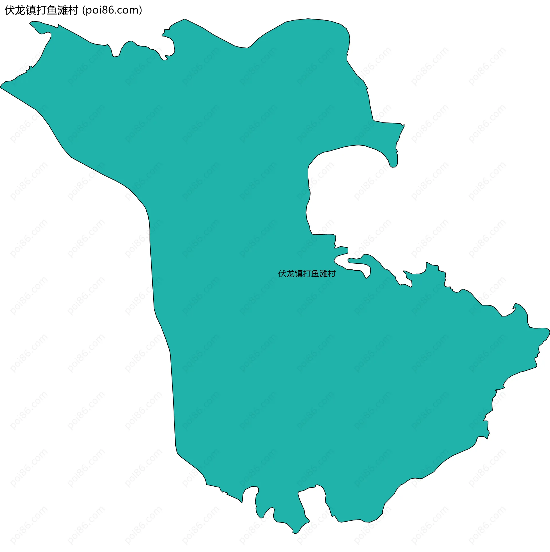 伏龙镇打鱼滩村边界地图