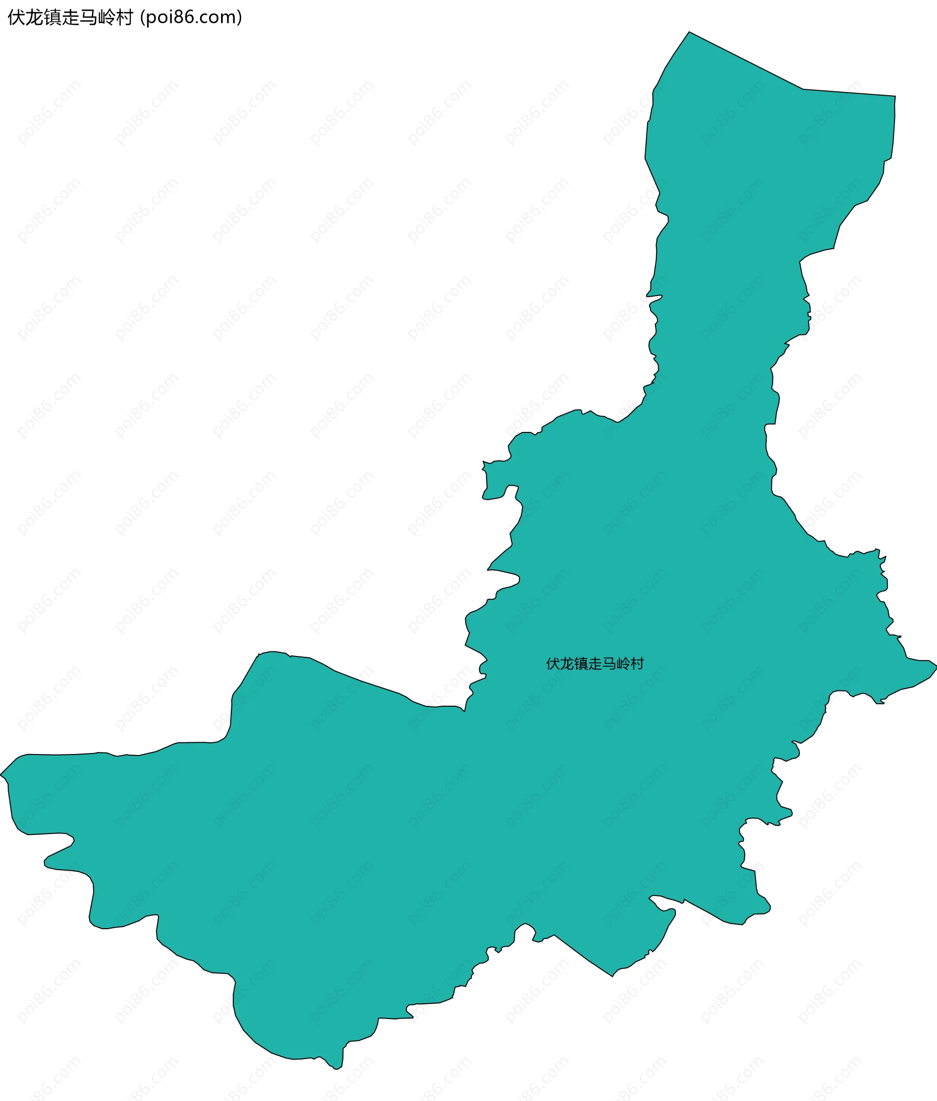 伏龙镇走马岭村边界地图
