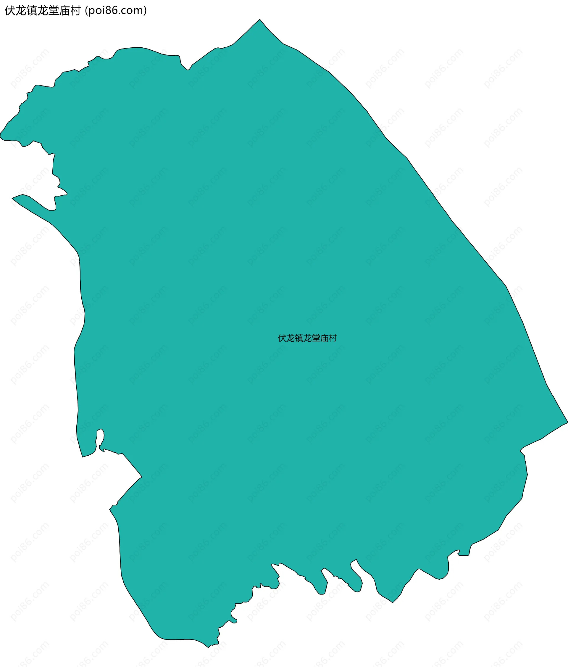 伏龙镇龙堂庙村边界地图