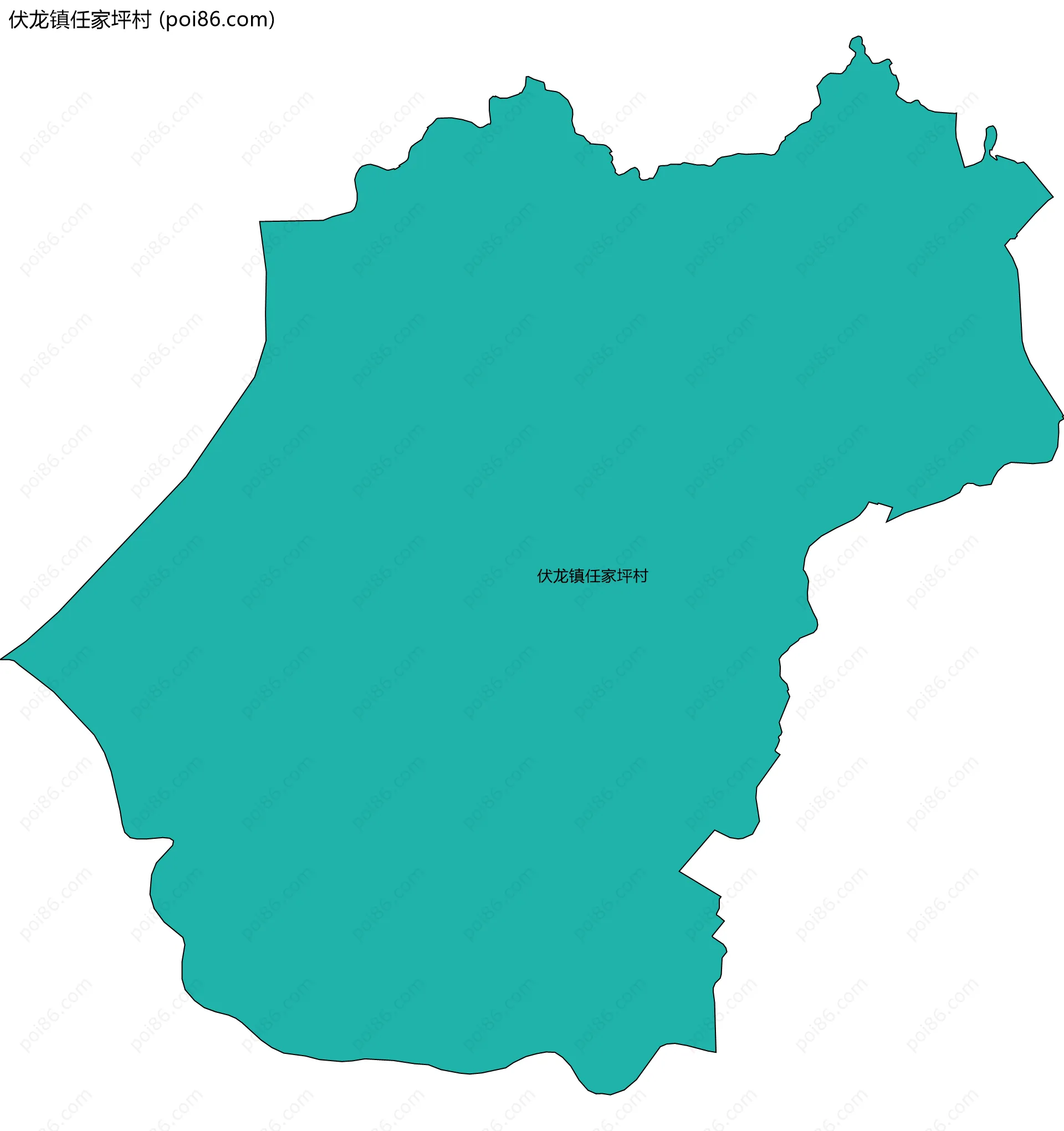 伏龙镇任家坪村边界地图