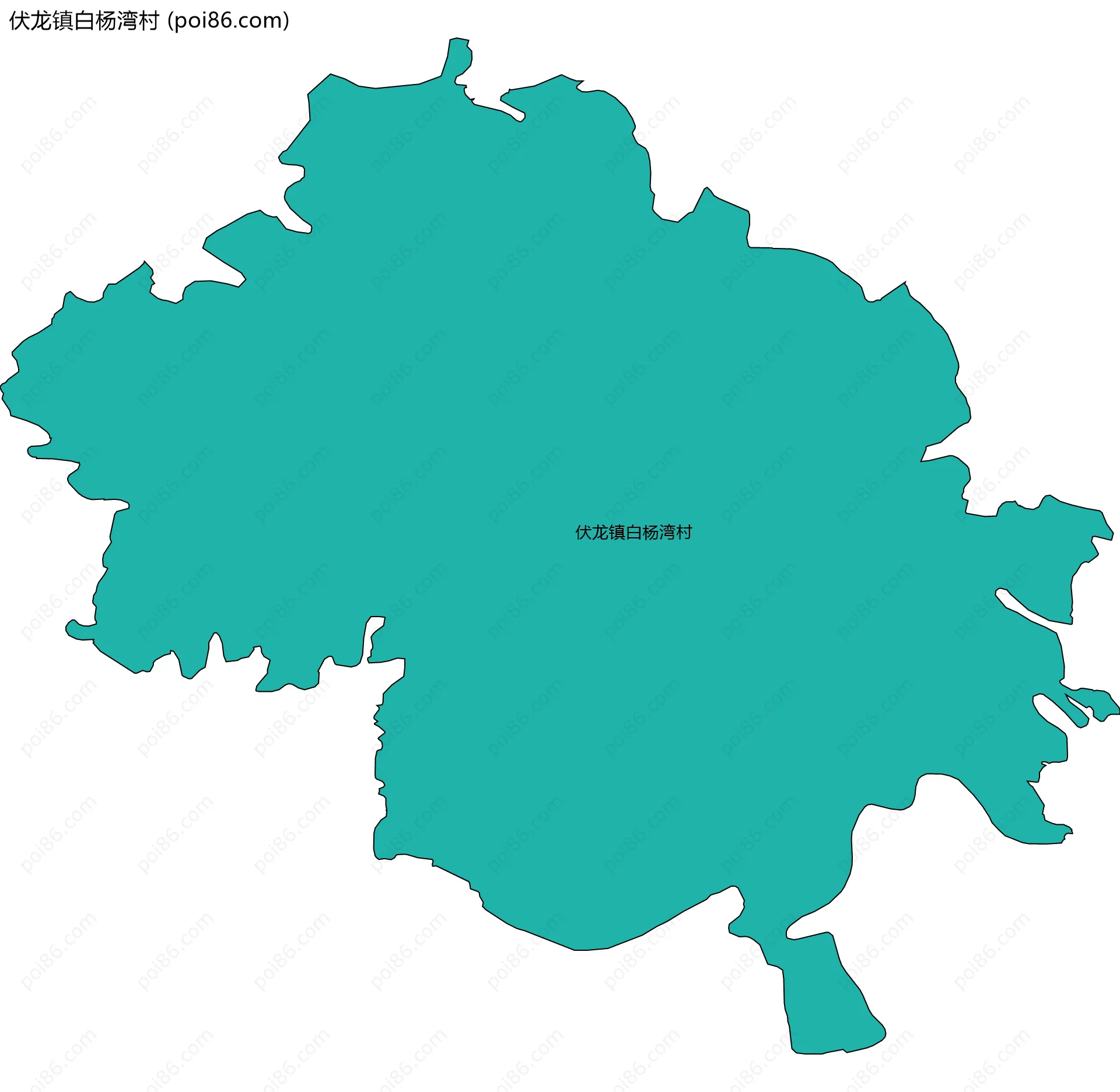 伏龙镇白杨湾村边界地图