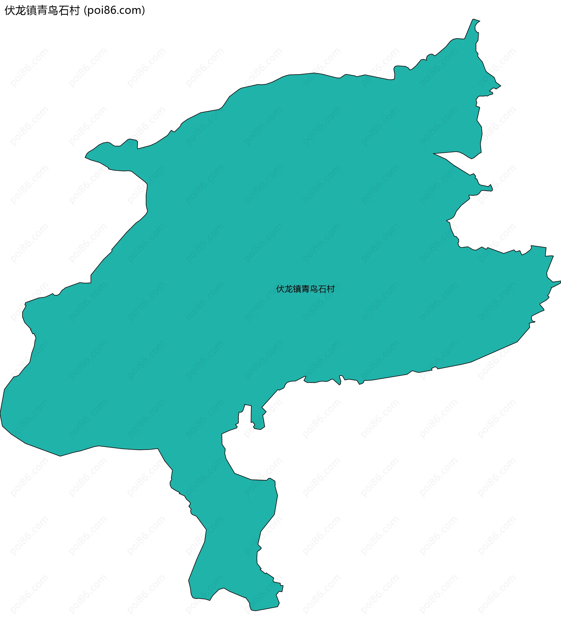 伏龙镇青鸟石村边界地图