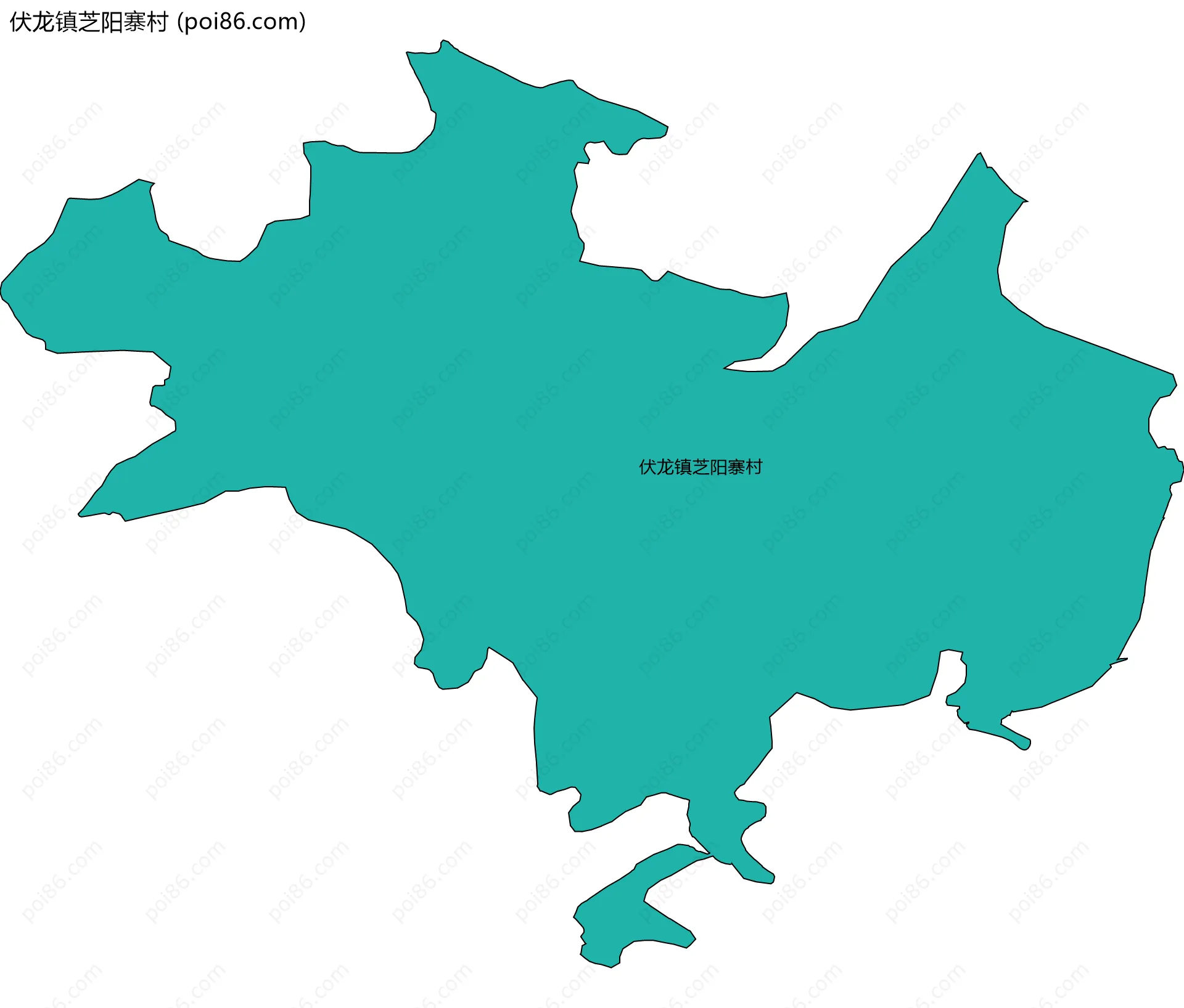 伏龙镇芝阳寨村边界地图