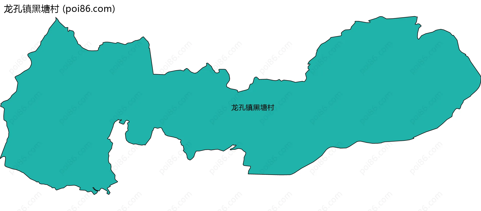 龙孔镇黑塘村边界地图