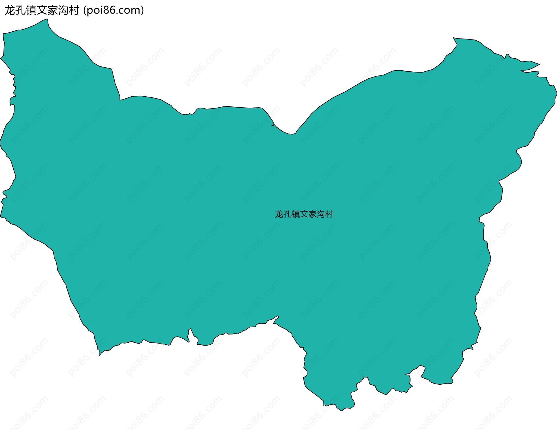 龙孔镇文家沟村边界地图