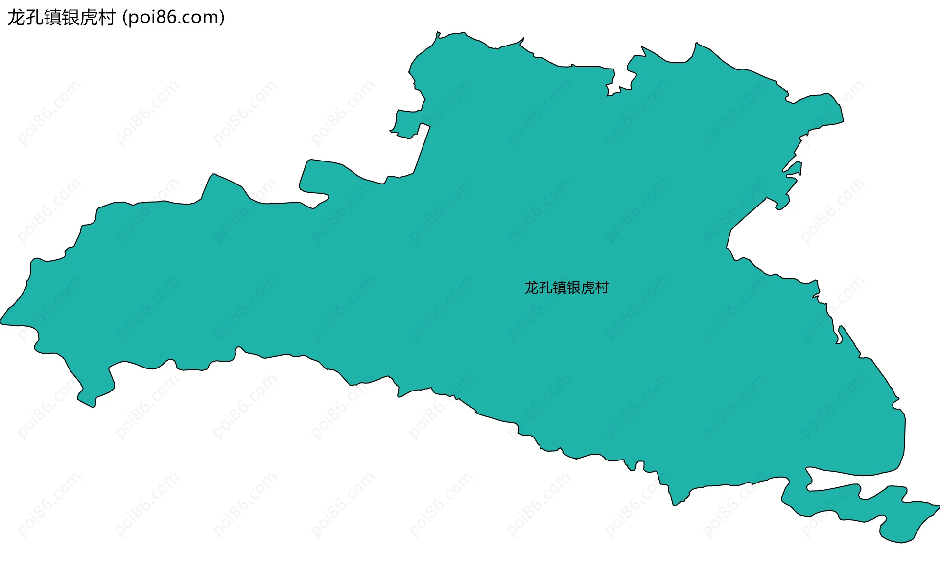龙孔镇银虎村边界地图