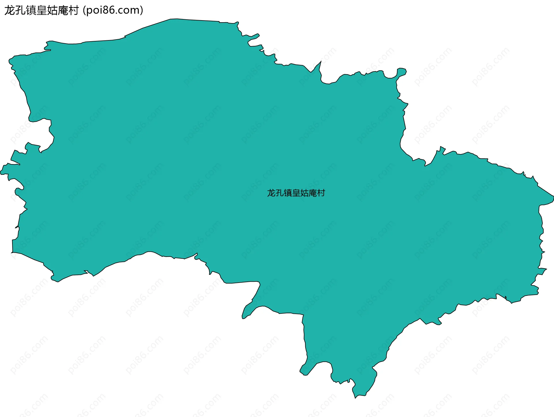 龙孔镇皇姑庵村边界地图