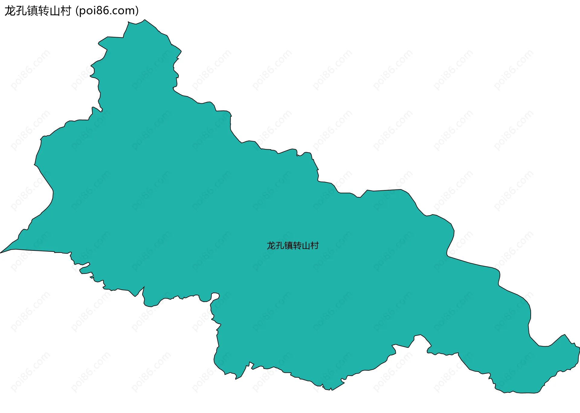 龙孔镇转山村边界地图