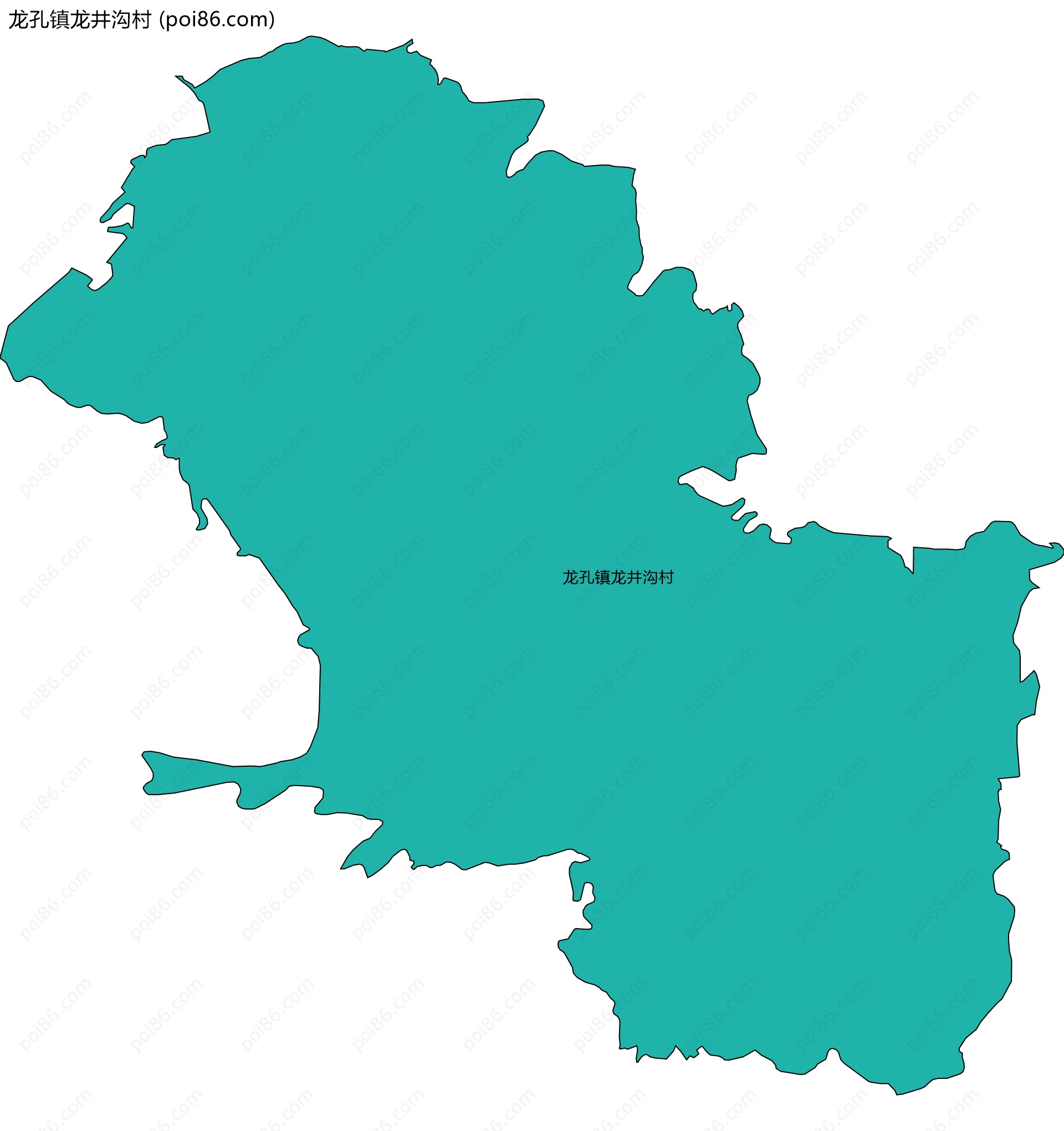 龙孔镇龙井沟村边界地图