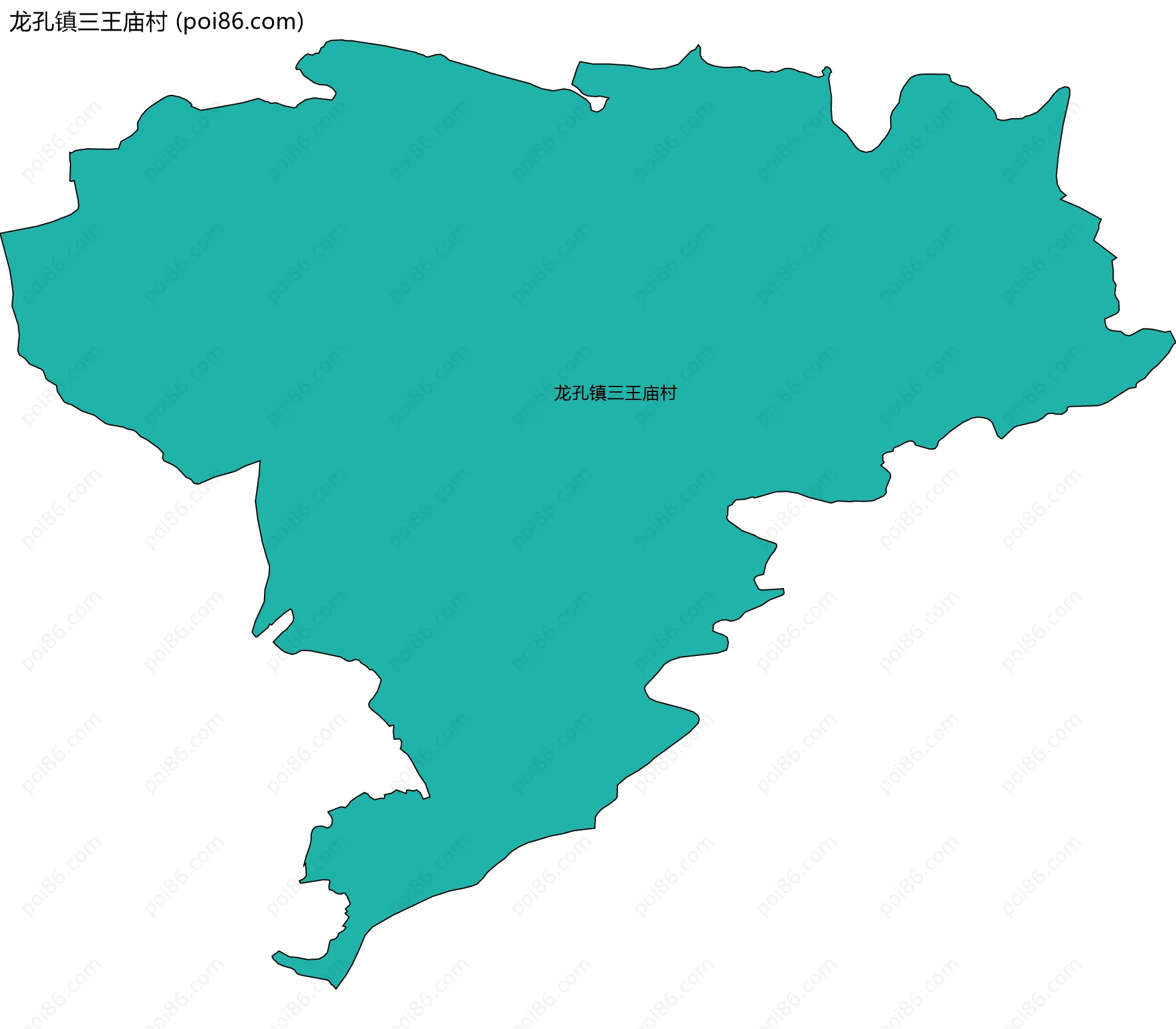 龙孔镇三王庙村边界地图