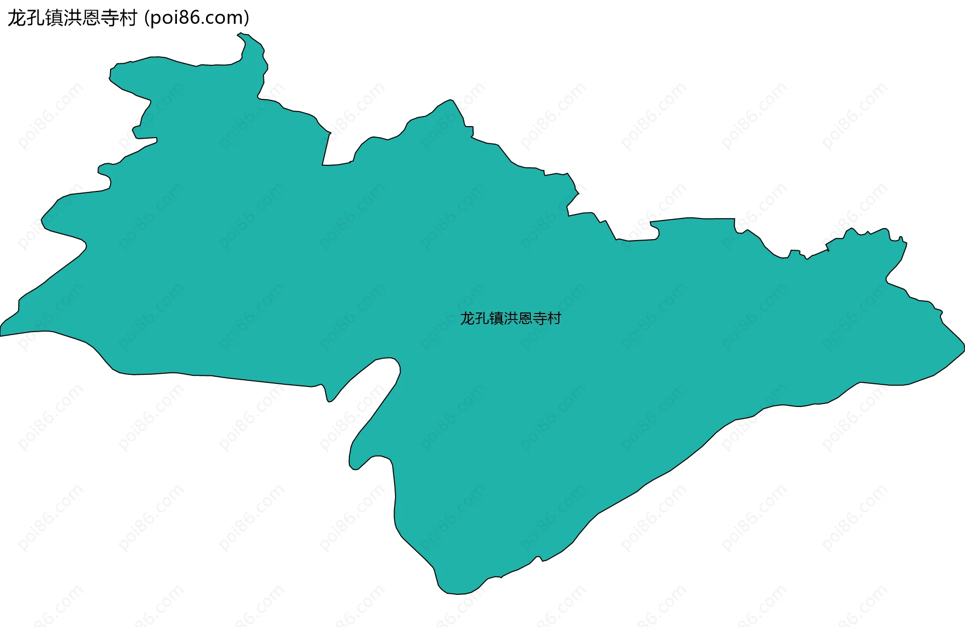 龙孔镇洪恩寺村边界地图