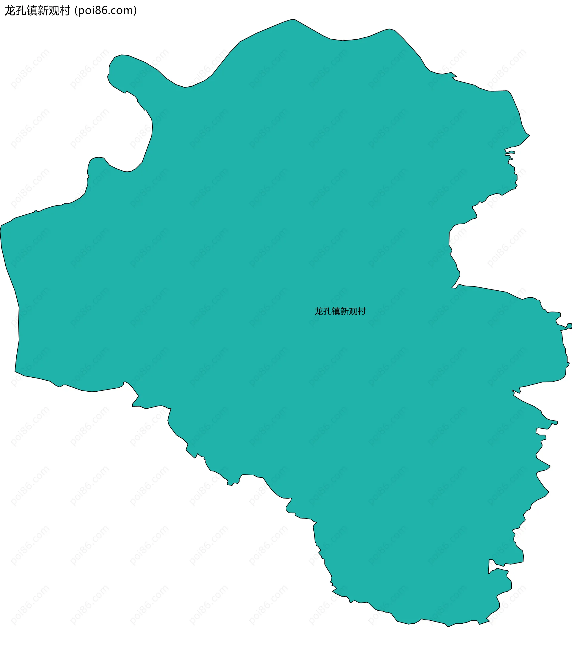 龙孔镇新观村边界地图