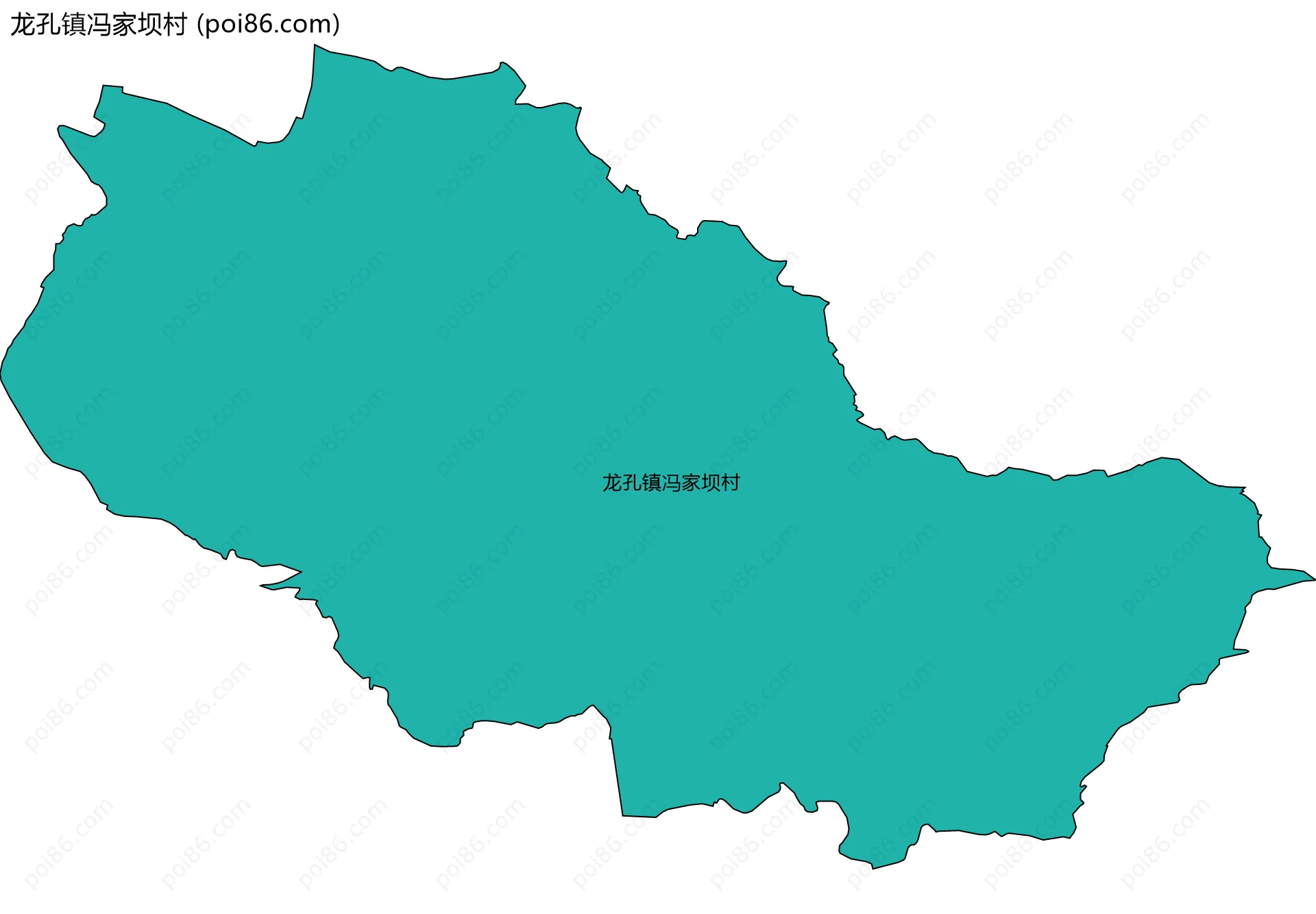 龙孔镇冯家坝村边界地图