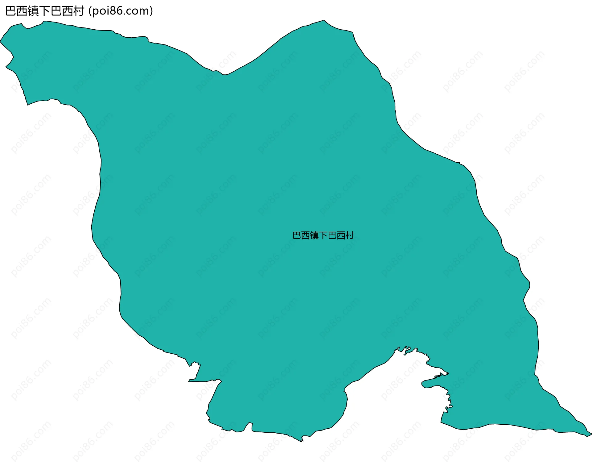 巴西镇下巴西村边界地图