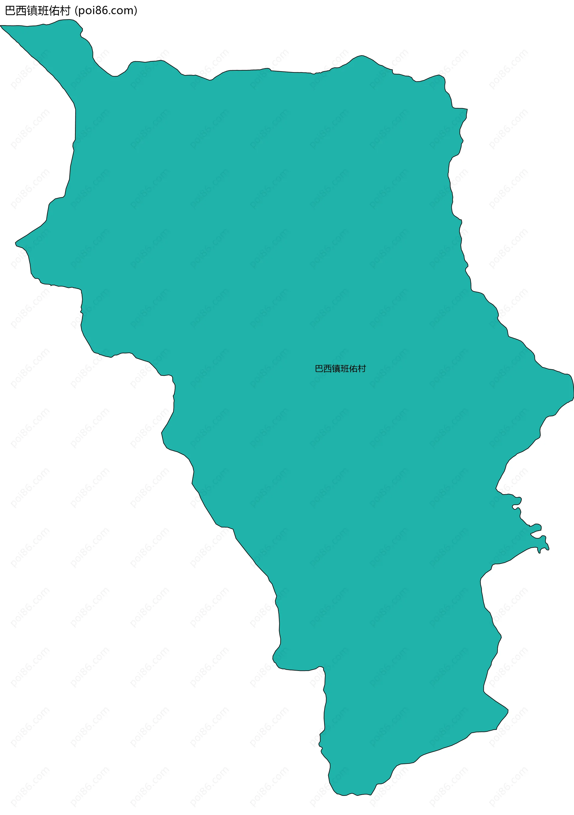 巴西镇班佑村边界地图