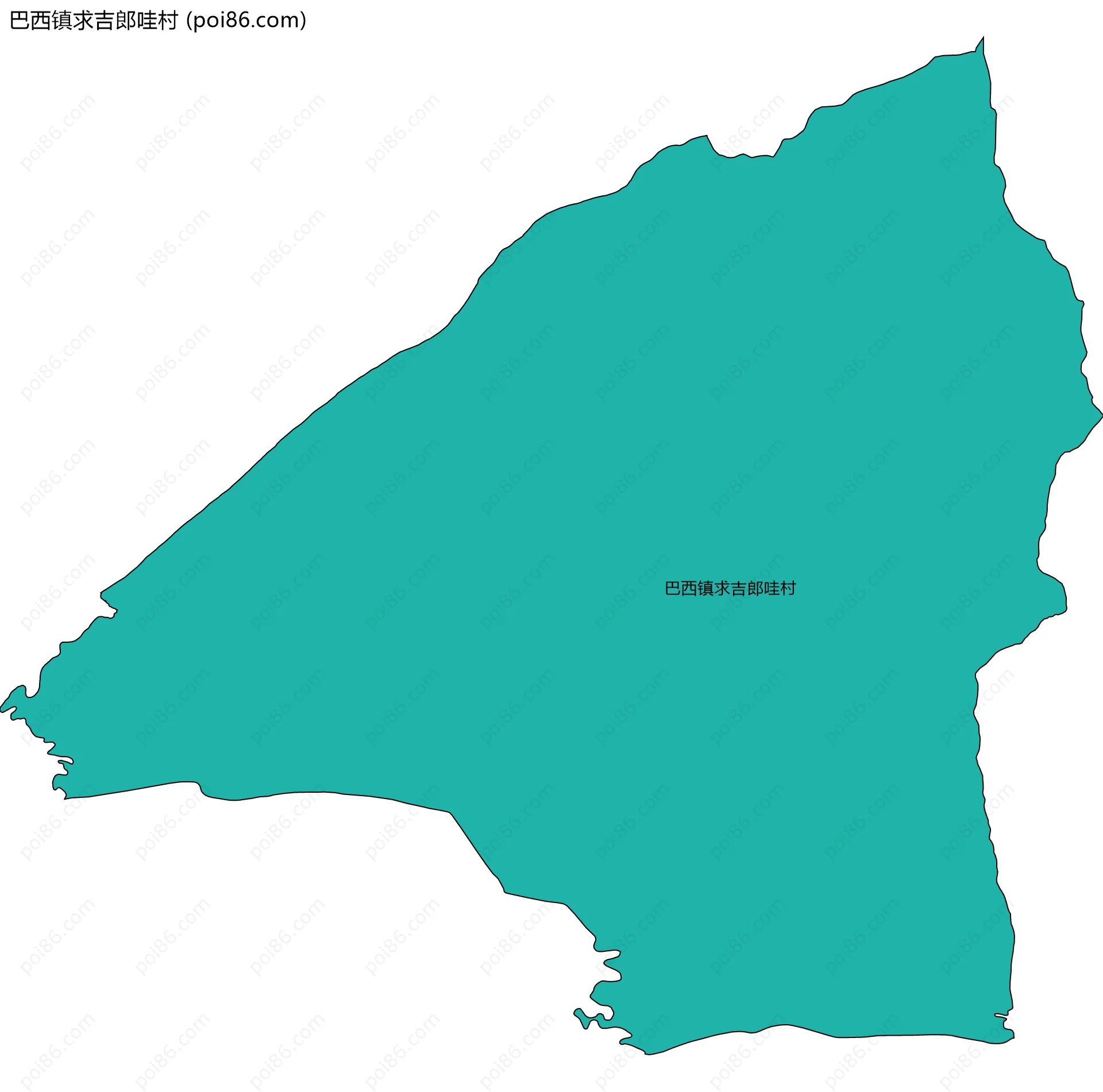 巴西镇求吉郎哇村边界地图
