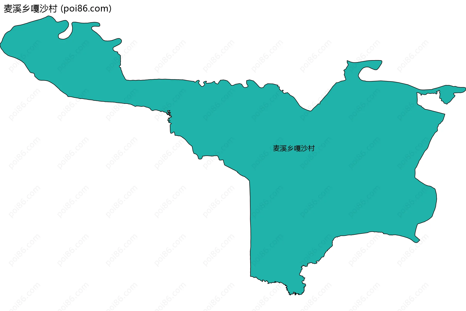 麦溪乡嘎沙村边界地图
