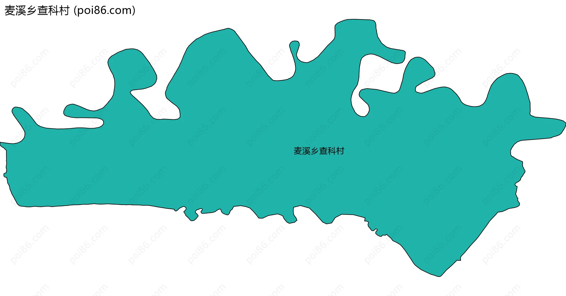 麦溪乡查科村边界地图