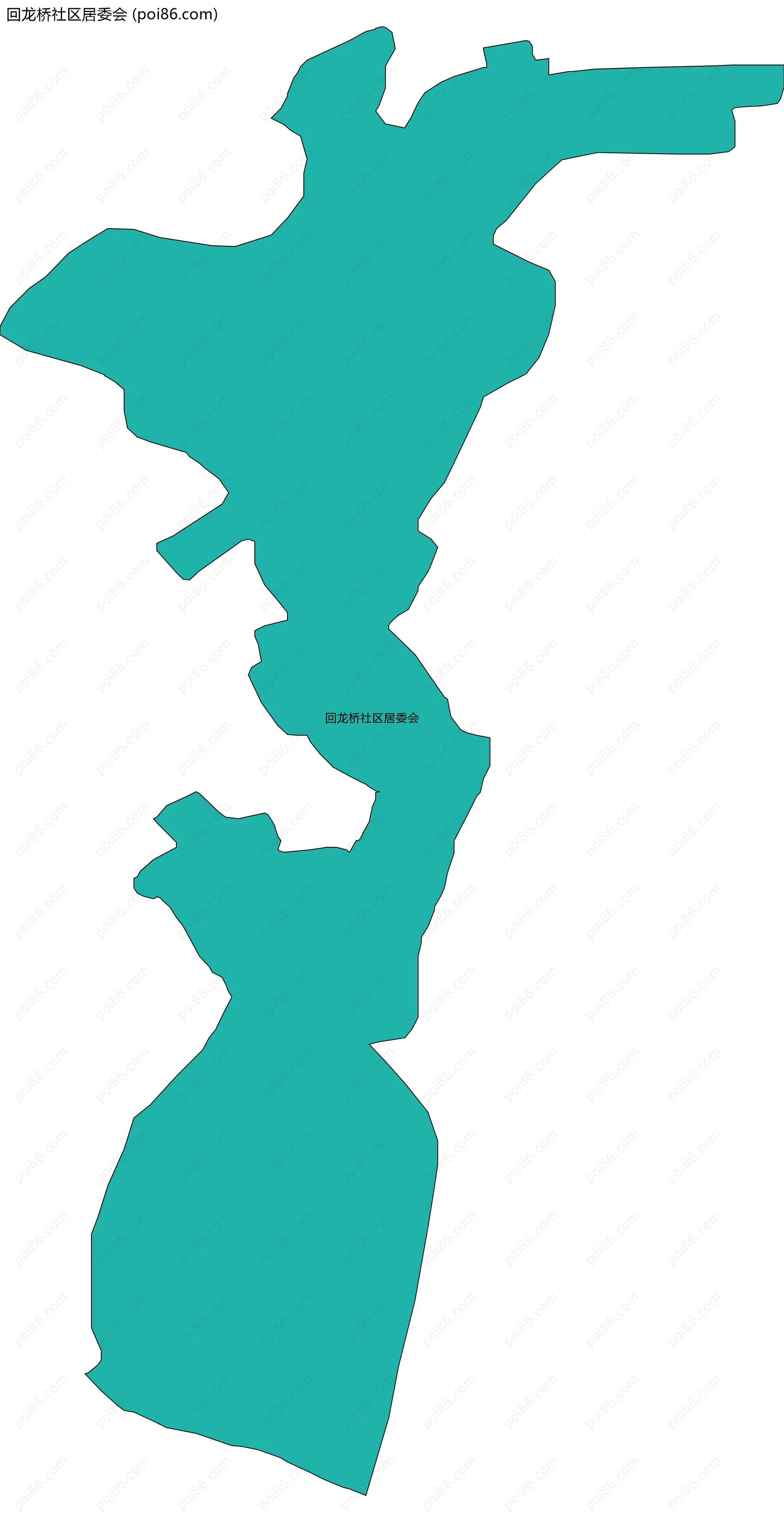 回龙桥社区居委会边界地图