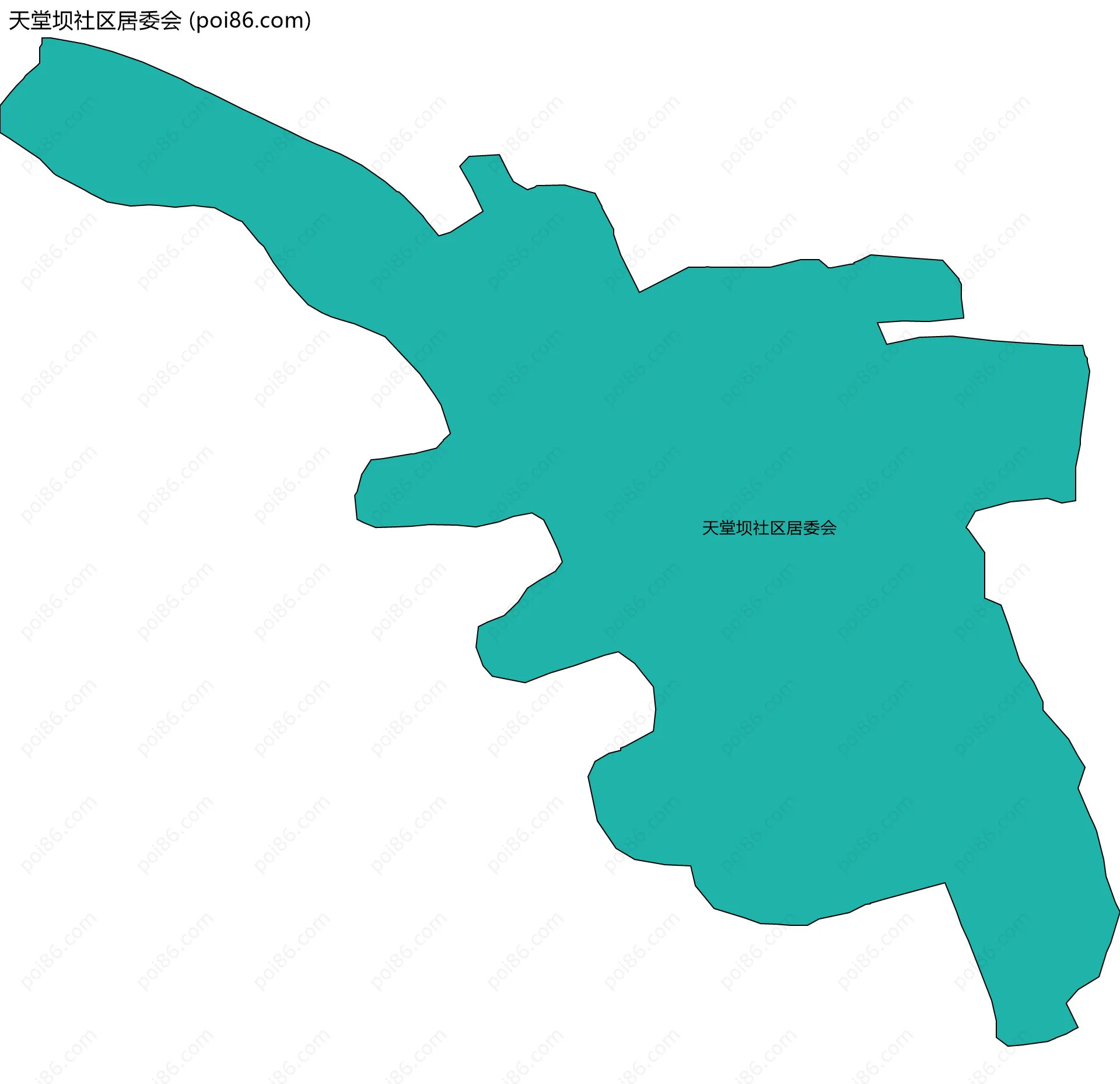 天堂坝社区居委会边界地图