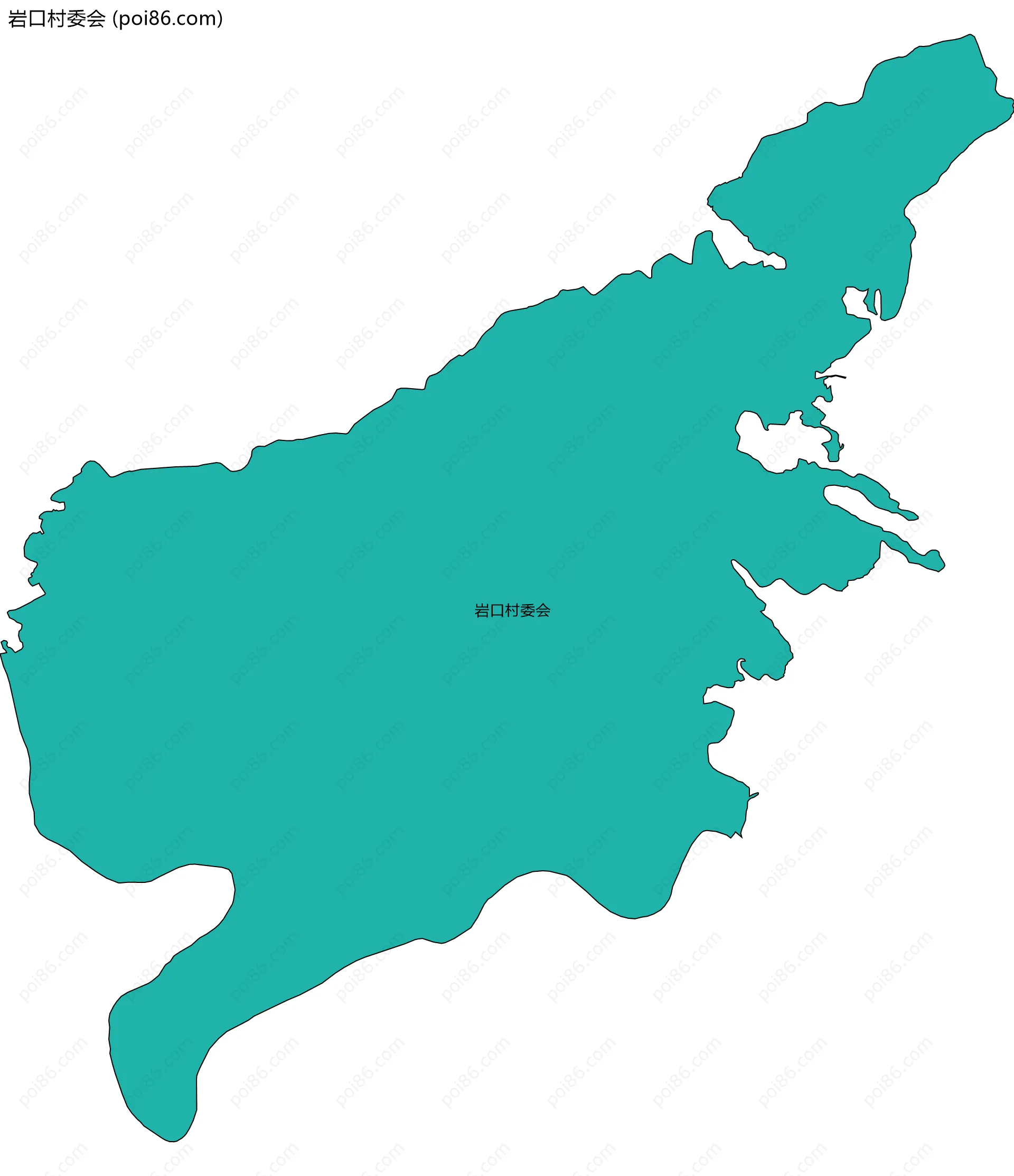 岩口村委会边界地图