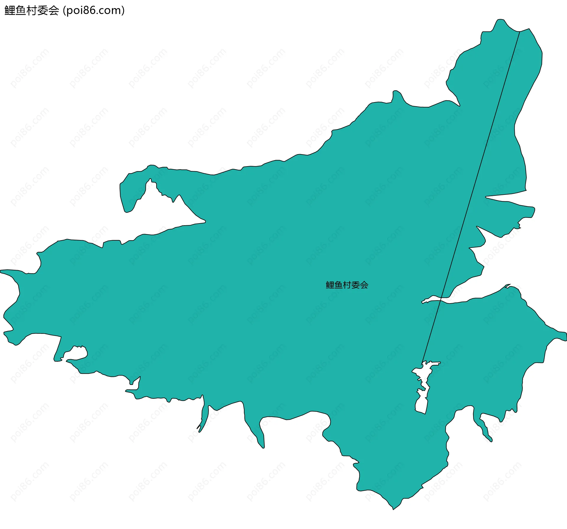 鲤鱼村委会边界地图