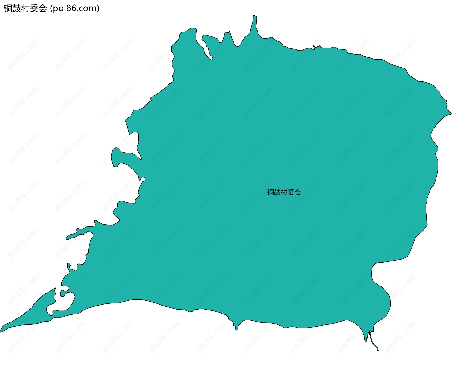 铜鼓村委会边界地图