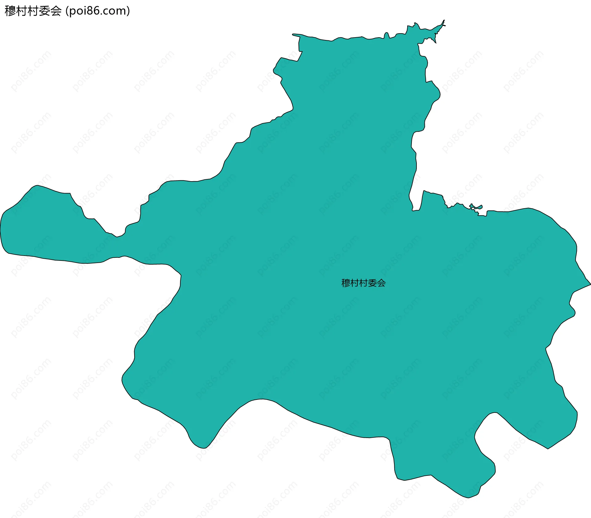 穆村村委会边界地图