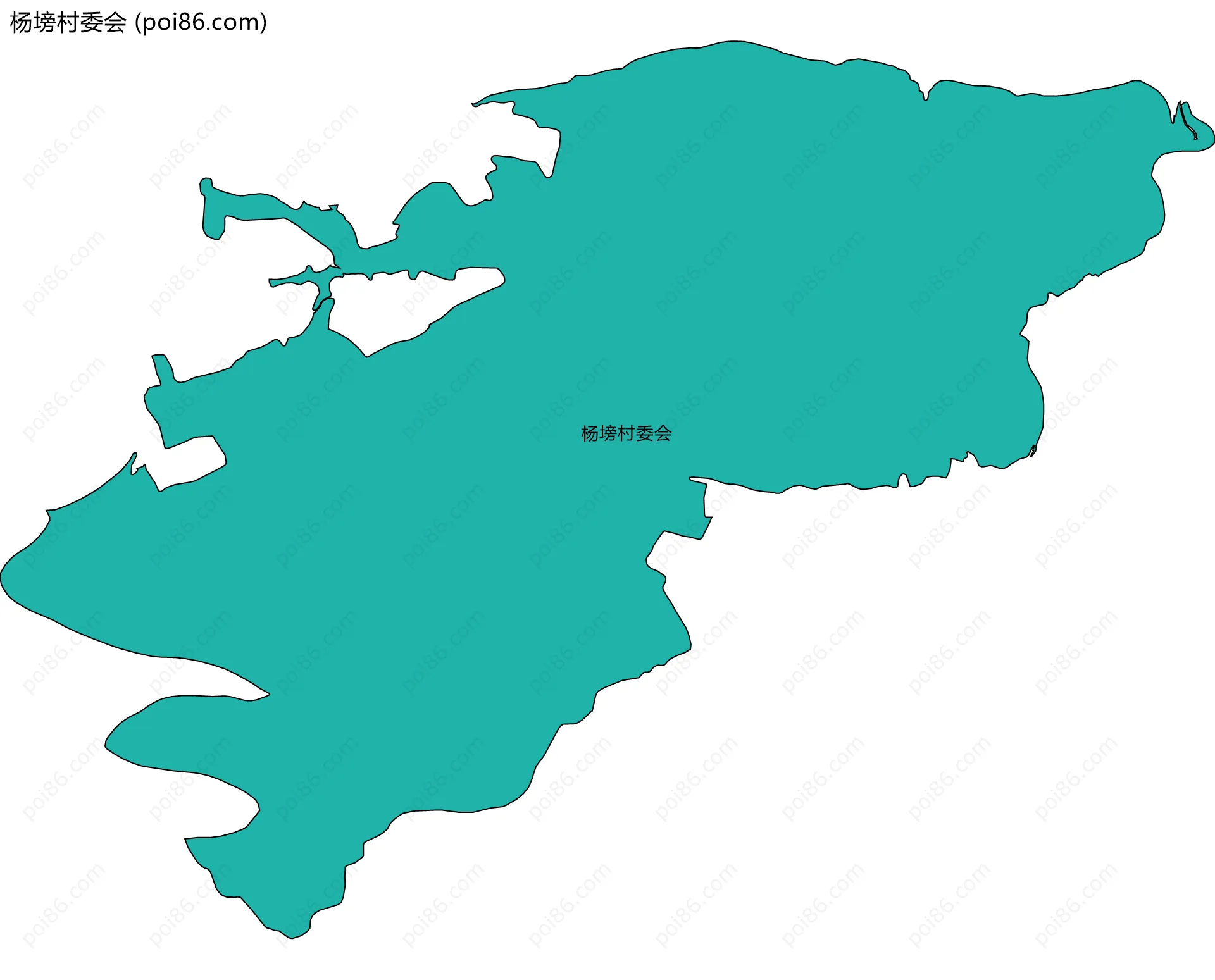 杨塝村委会边界地图