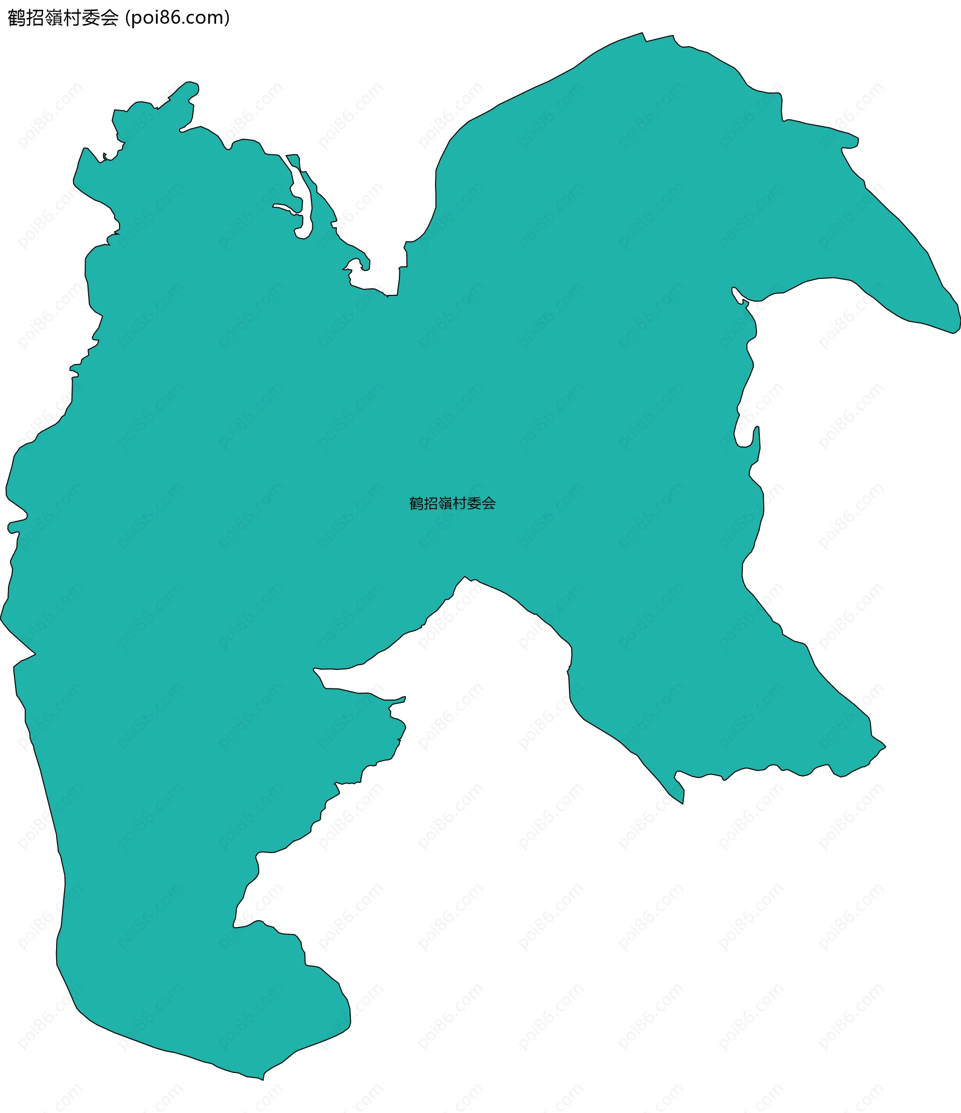 鹤招嶺村委会边界地图