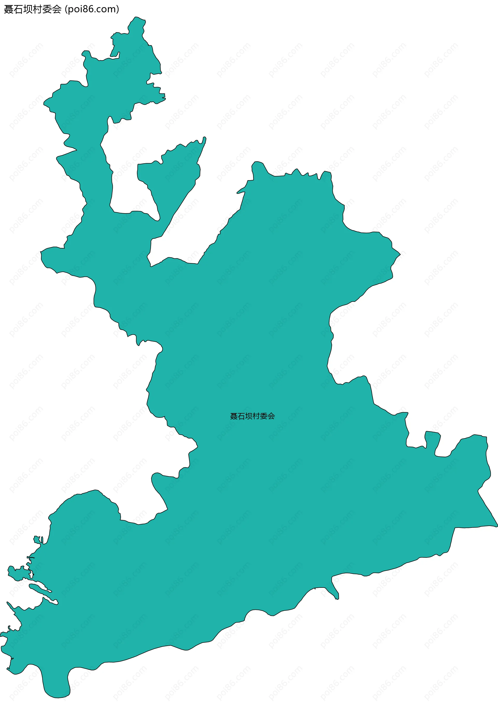 聂石坝村委会边界地图