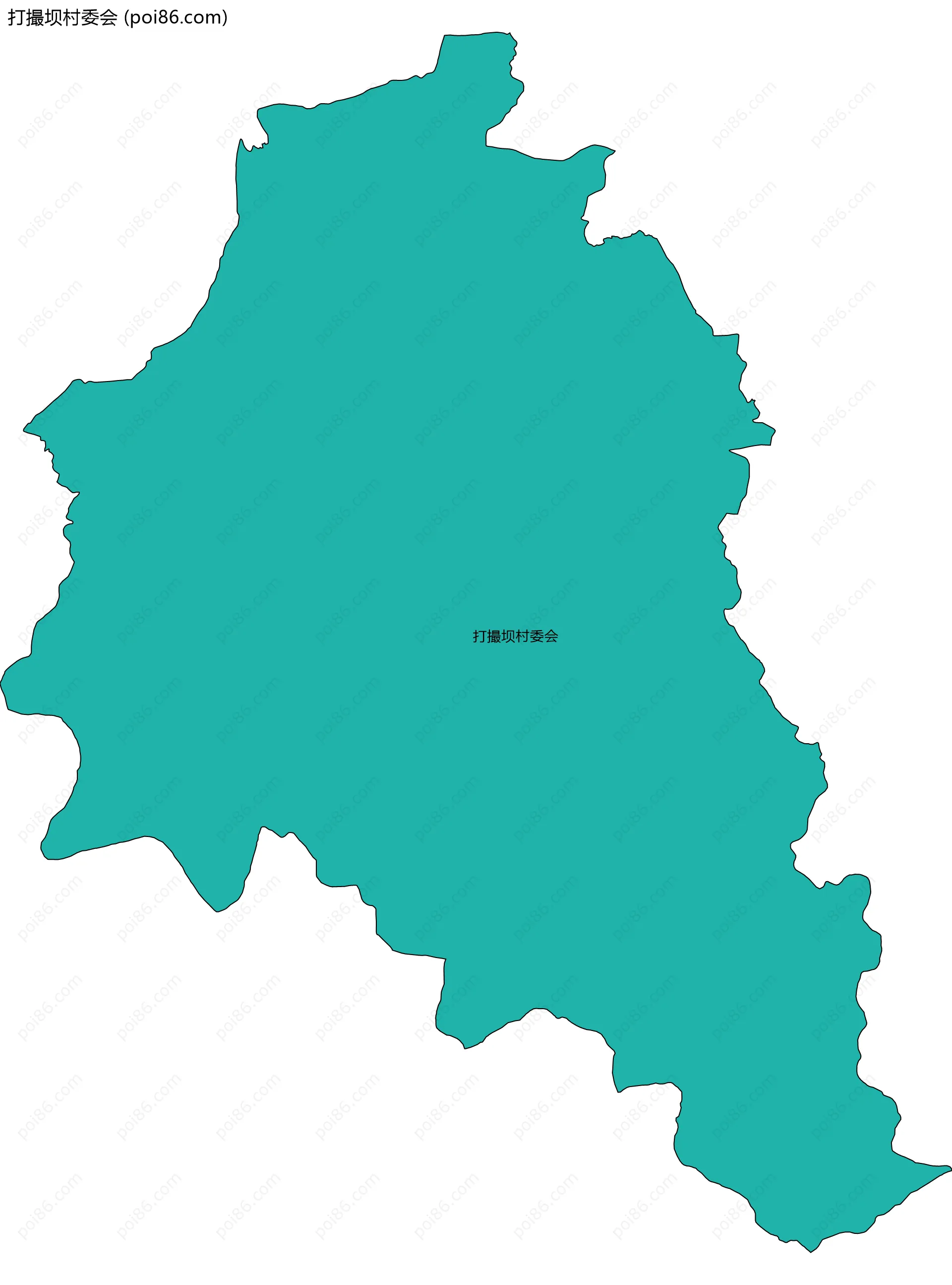 打撮坝村委会边界地图