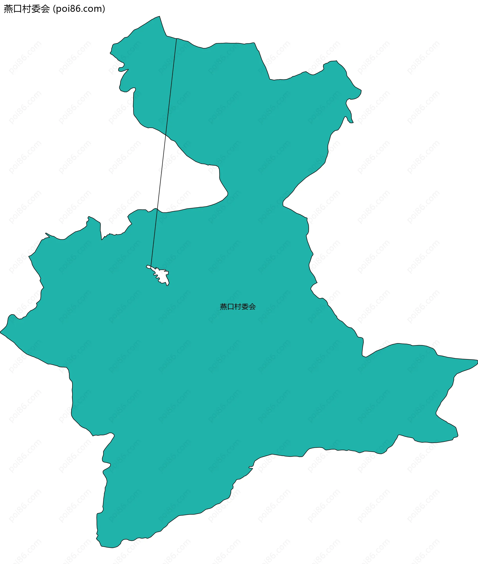 燕口村委会边界地图