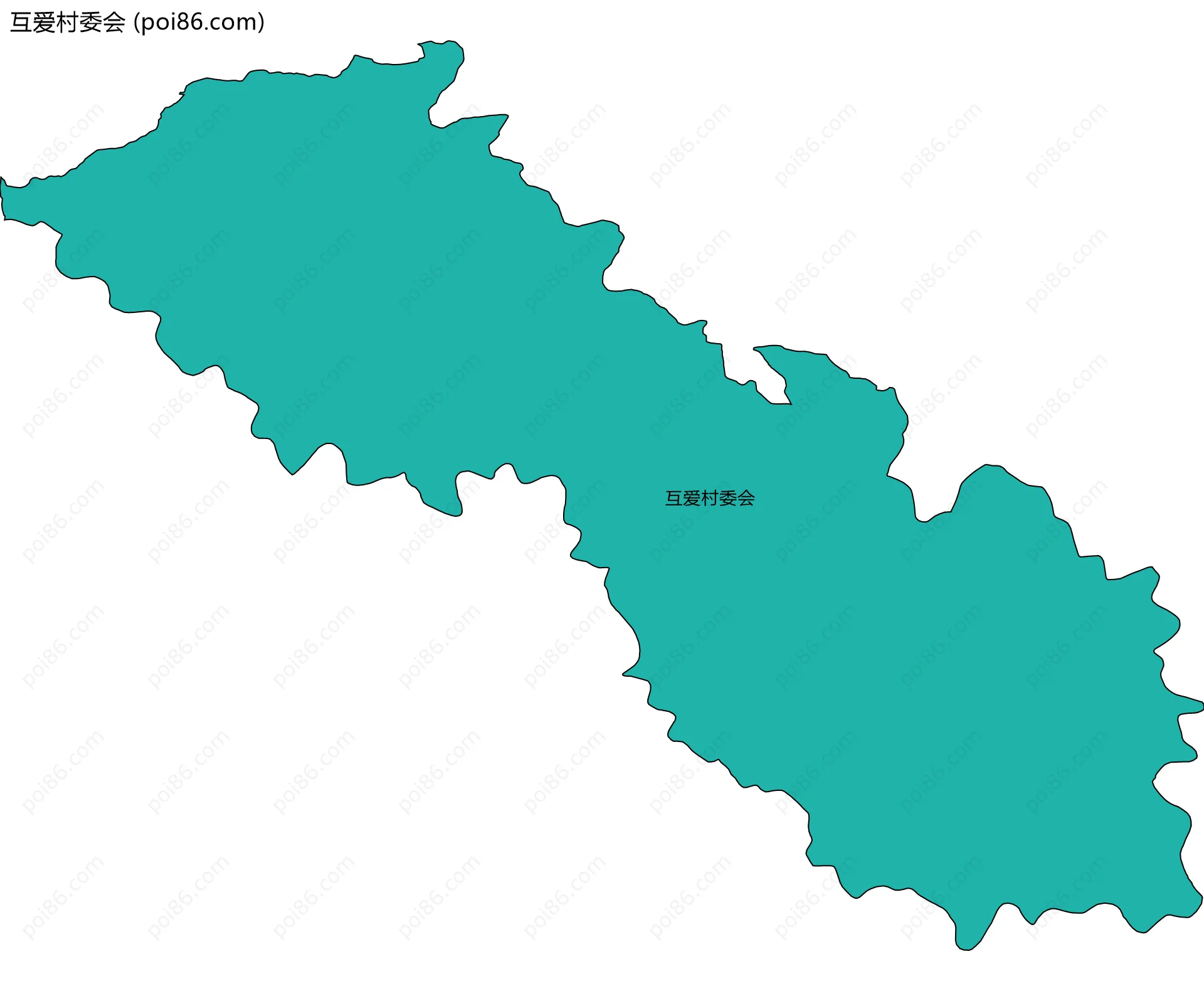 互爱村委会边界地图