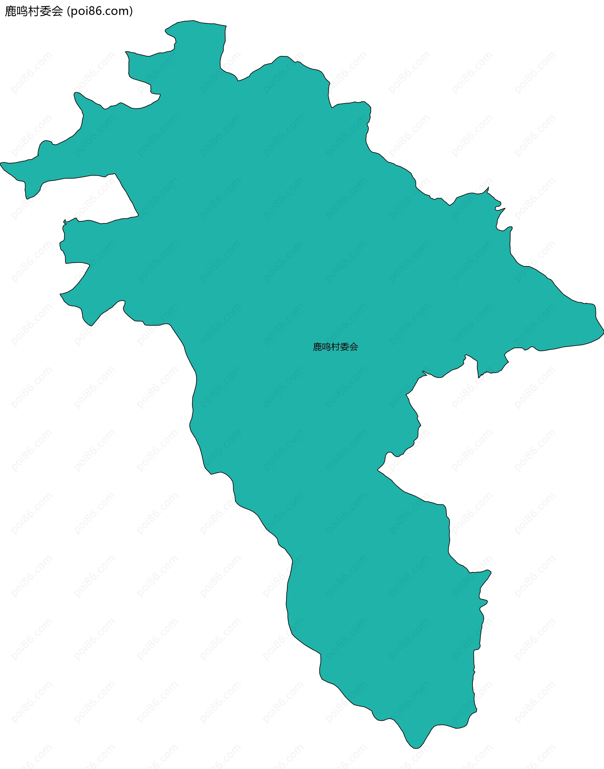 鹿鸣村委会边界地图