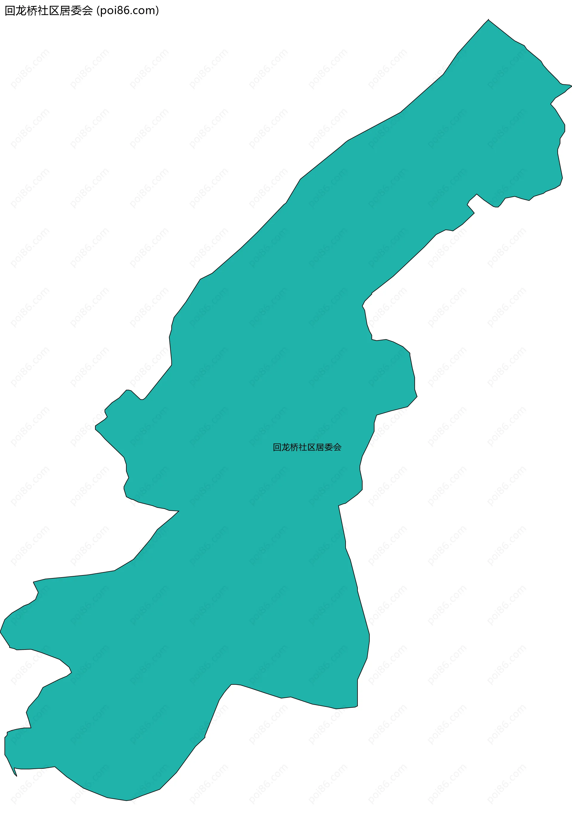 回龙桥社区居委会边界地图