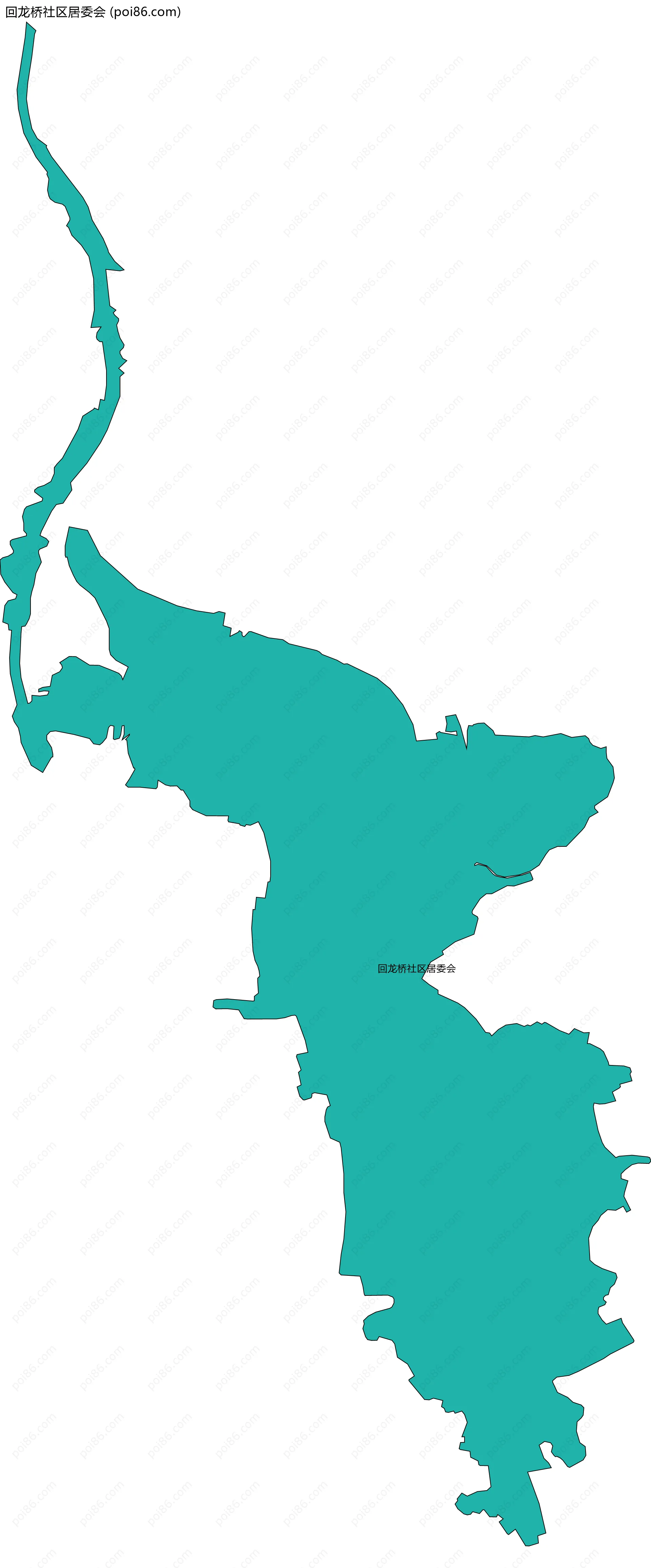 回龙桥社区居委会边界地图