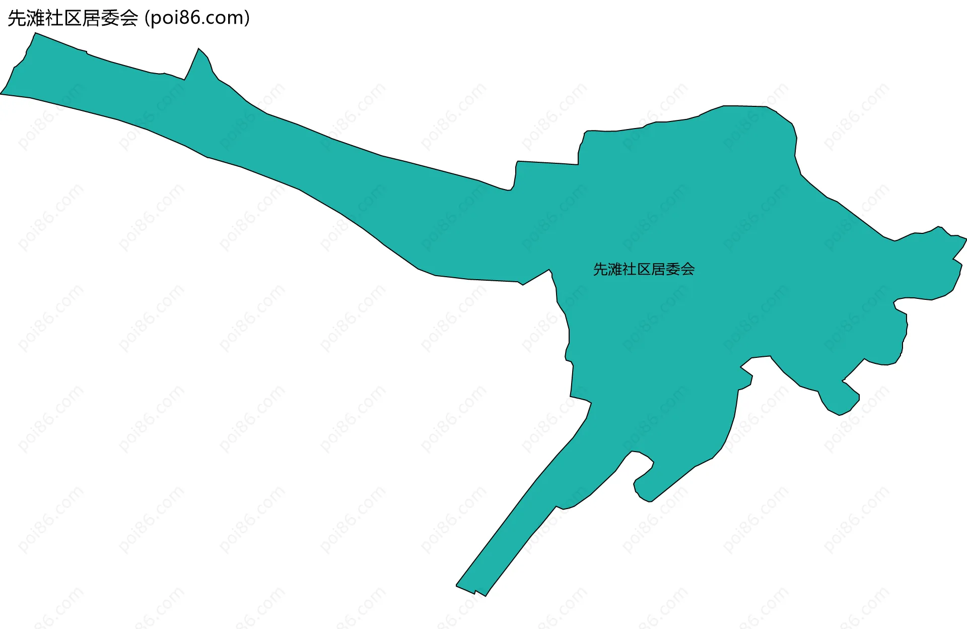 先滩社区居委会边界地图