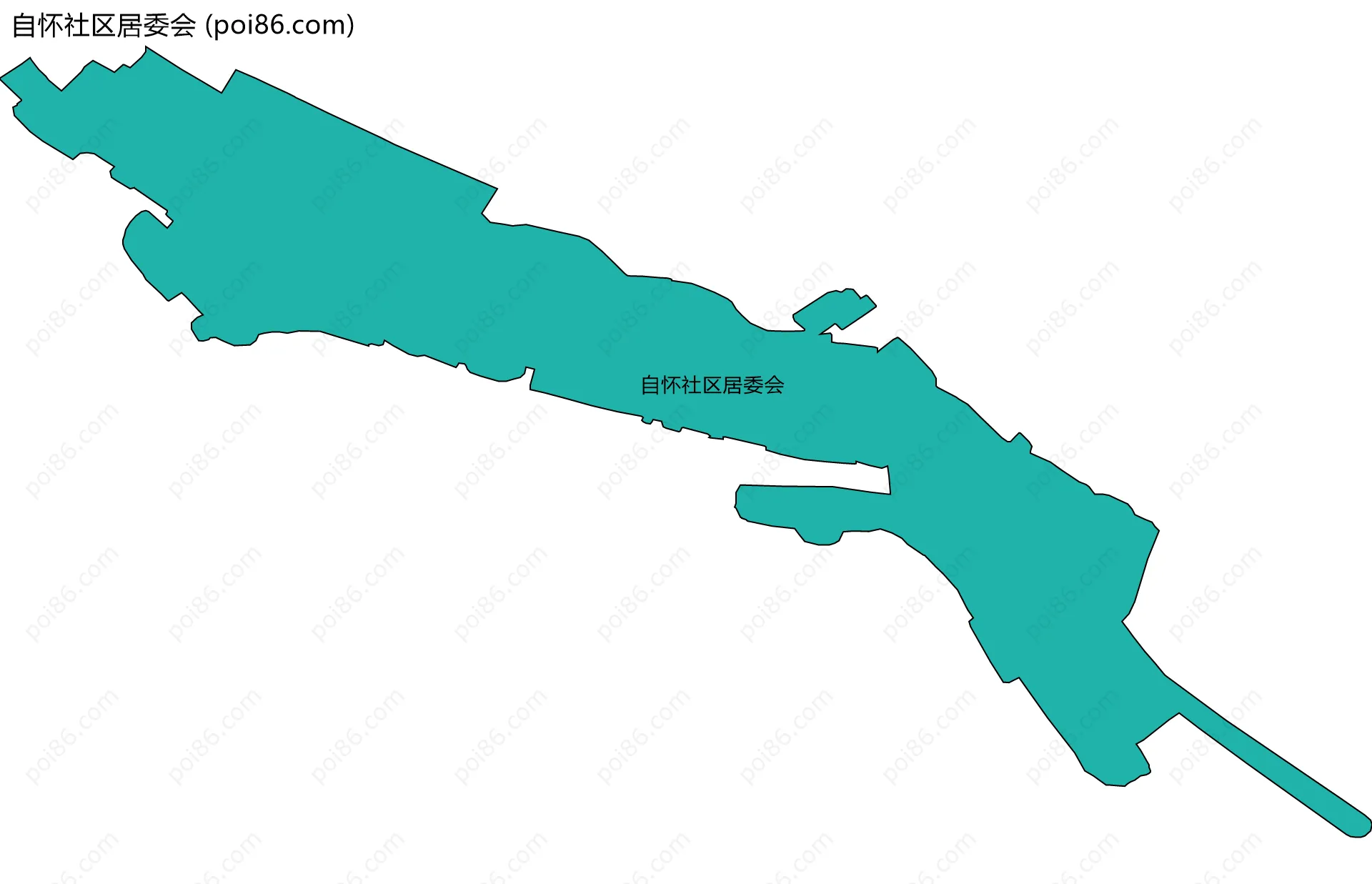 自怀社区居委会边界地图