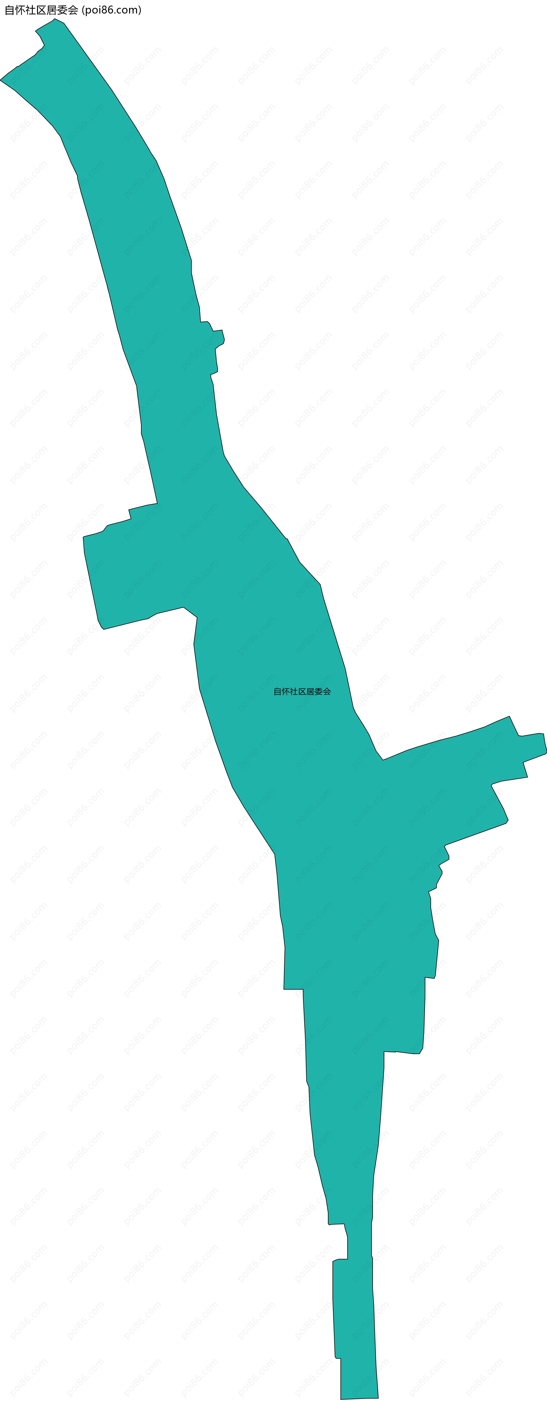 自怀社区居委会边界地图