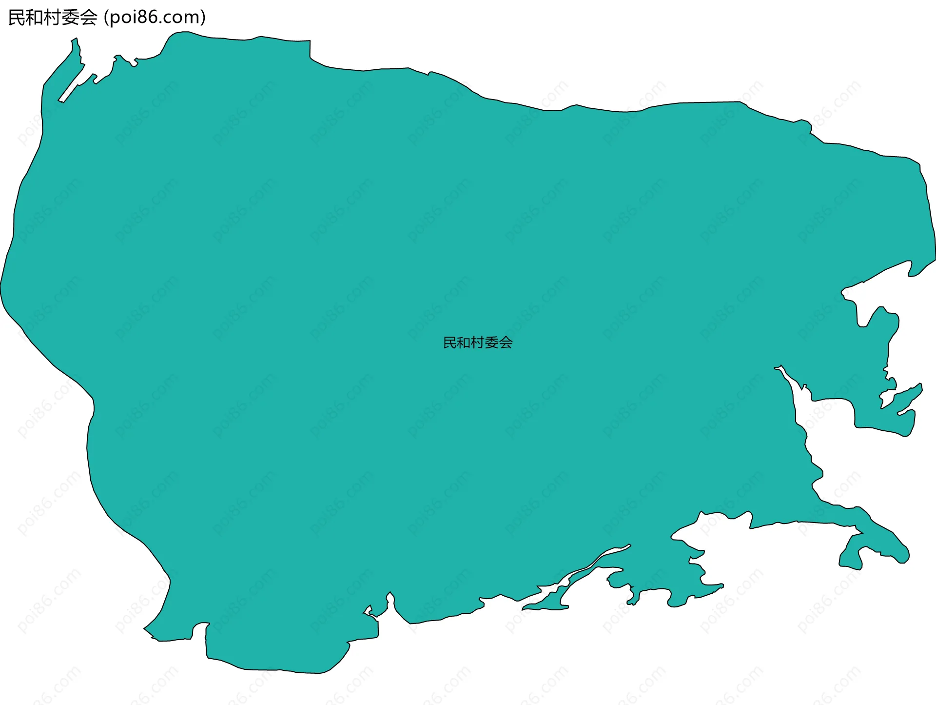 民和村委会边界地图