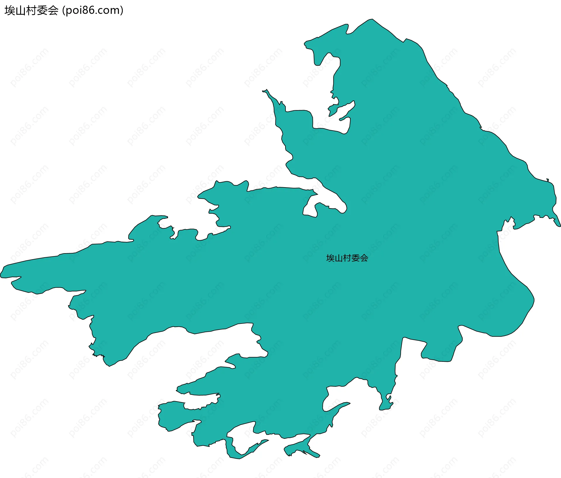 埃山村委会边界地图
