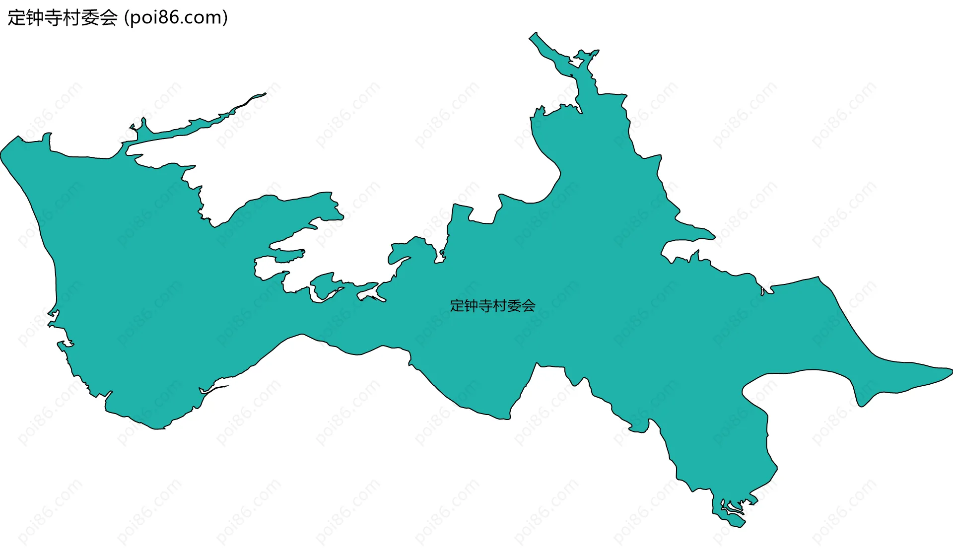 定钟寺村委会边界地图