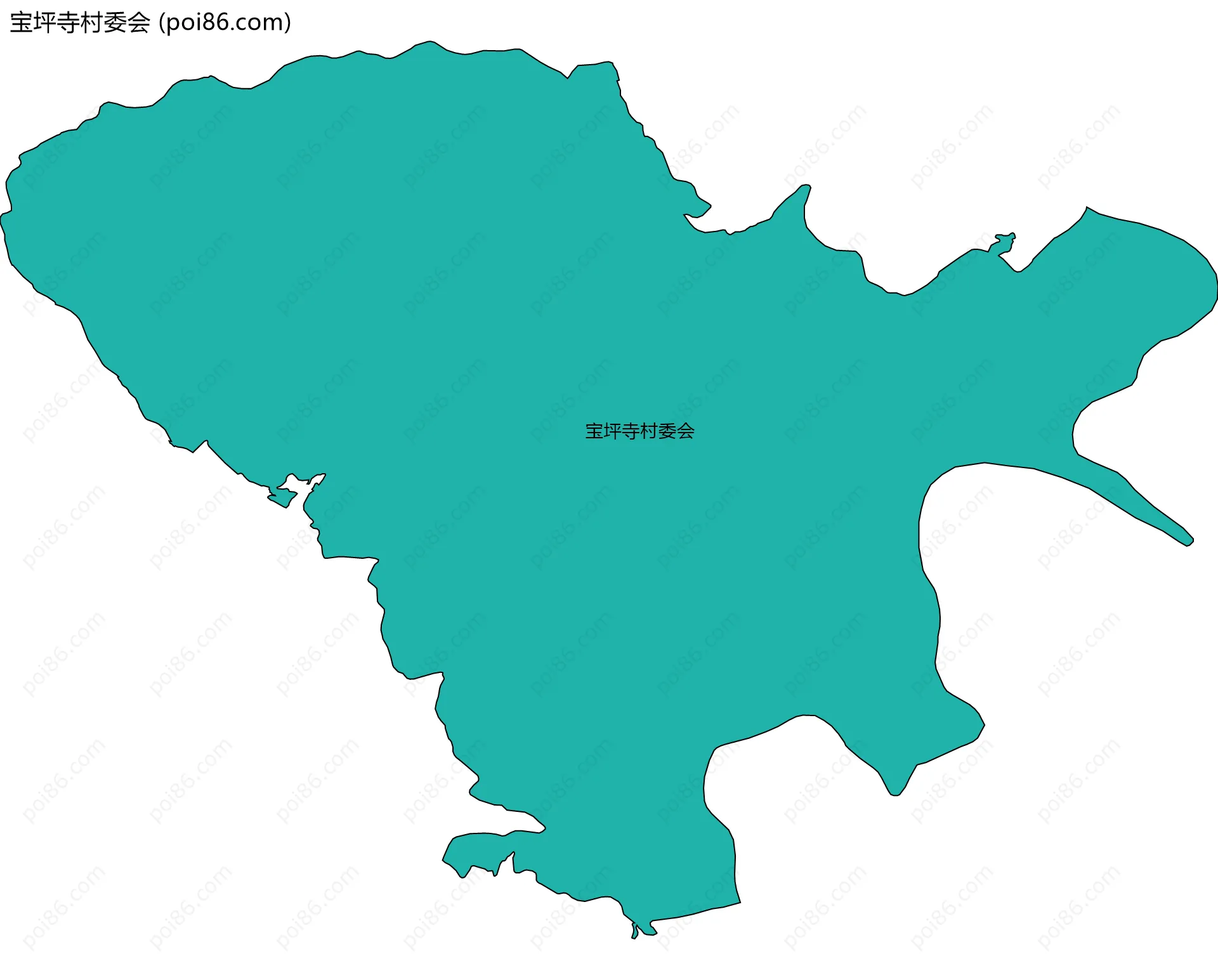 宝坪寺村委会边界地图