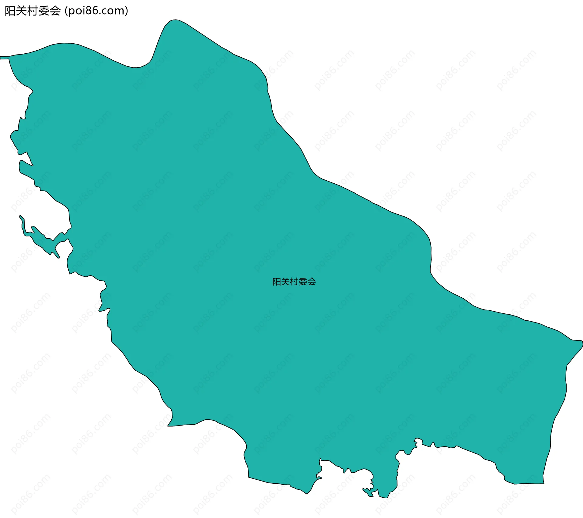 阳关村委会边界地图