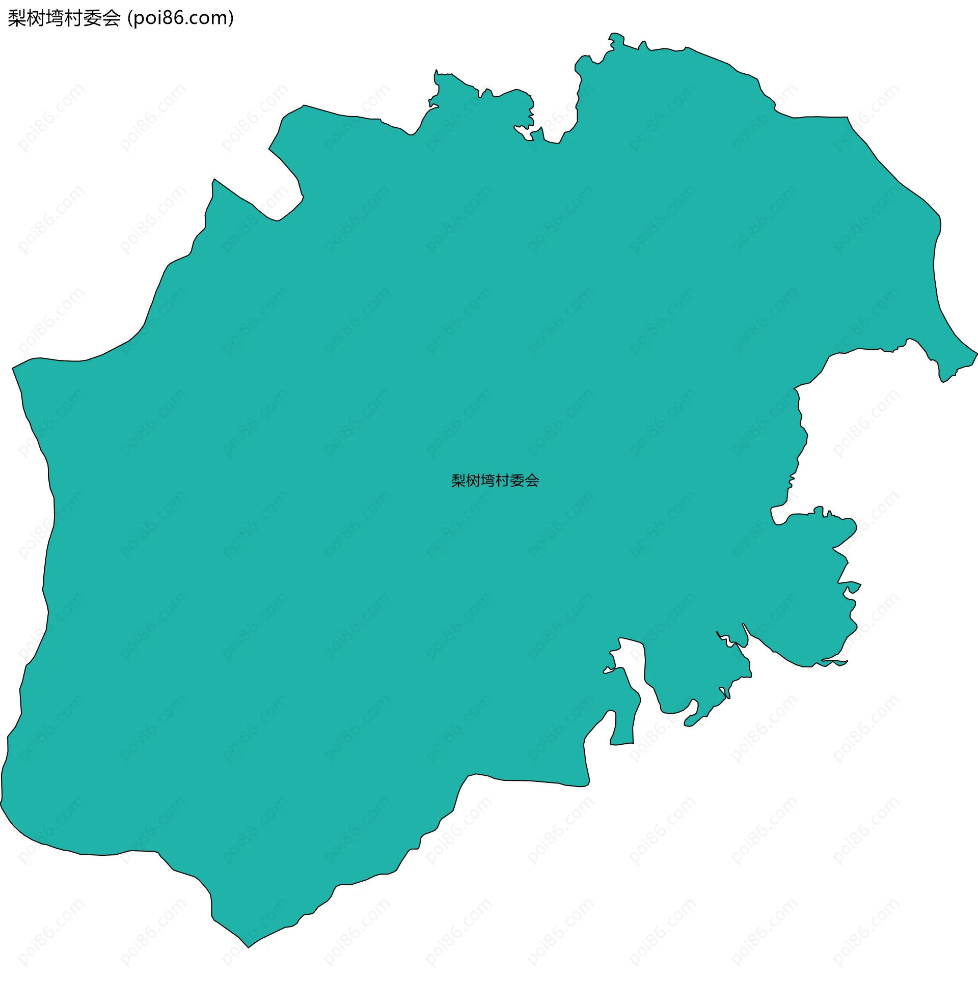 梨树塆村委会边界地图