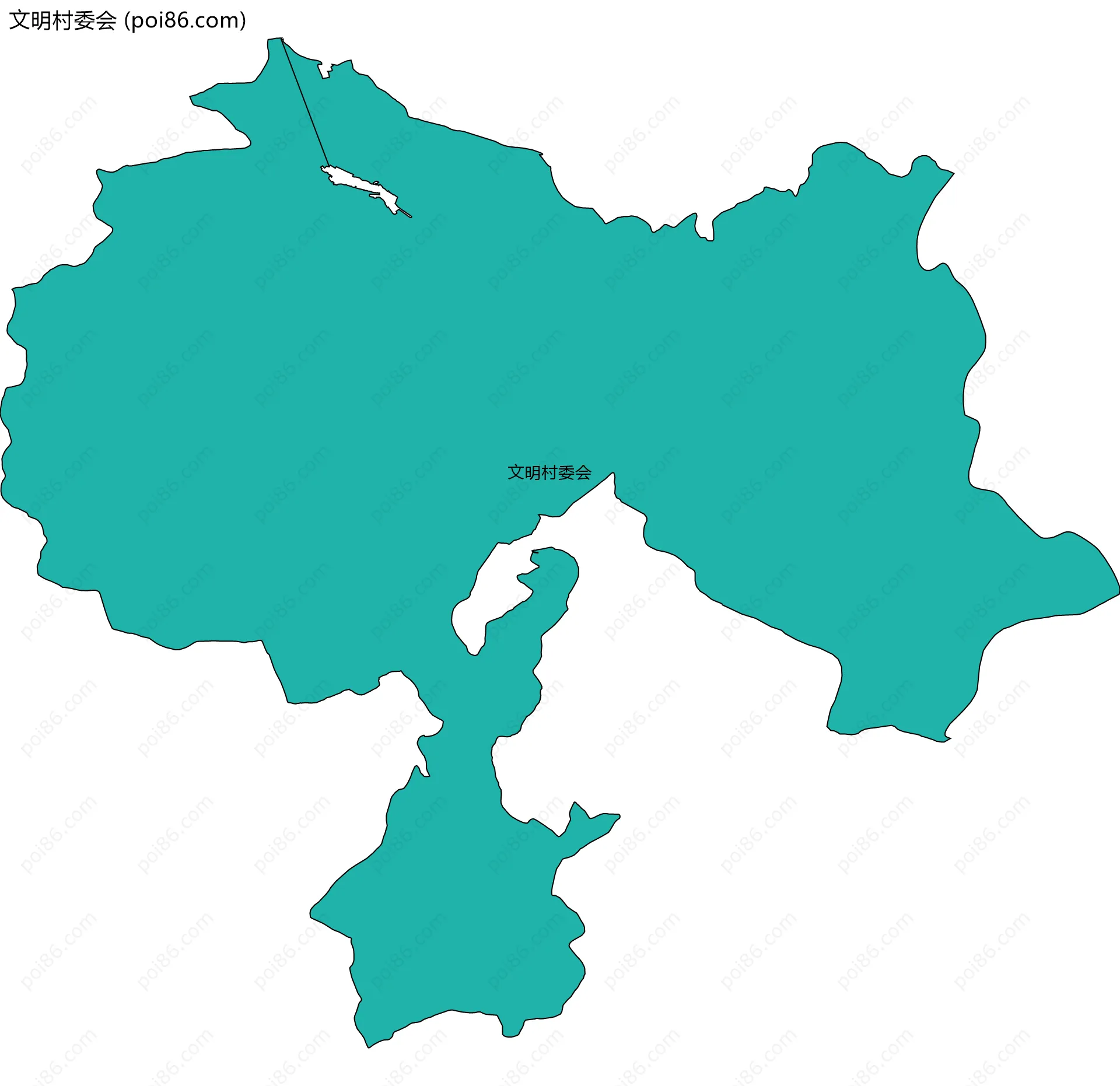 文明村委会边界地图